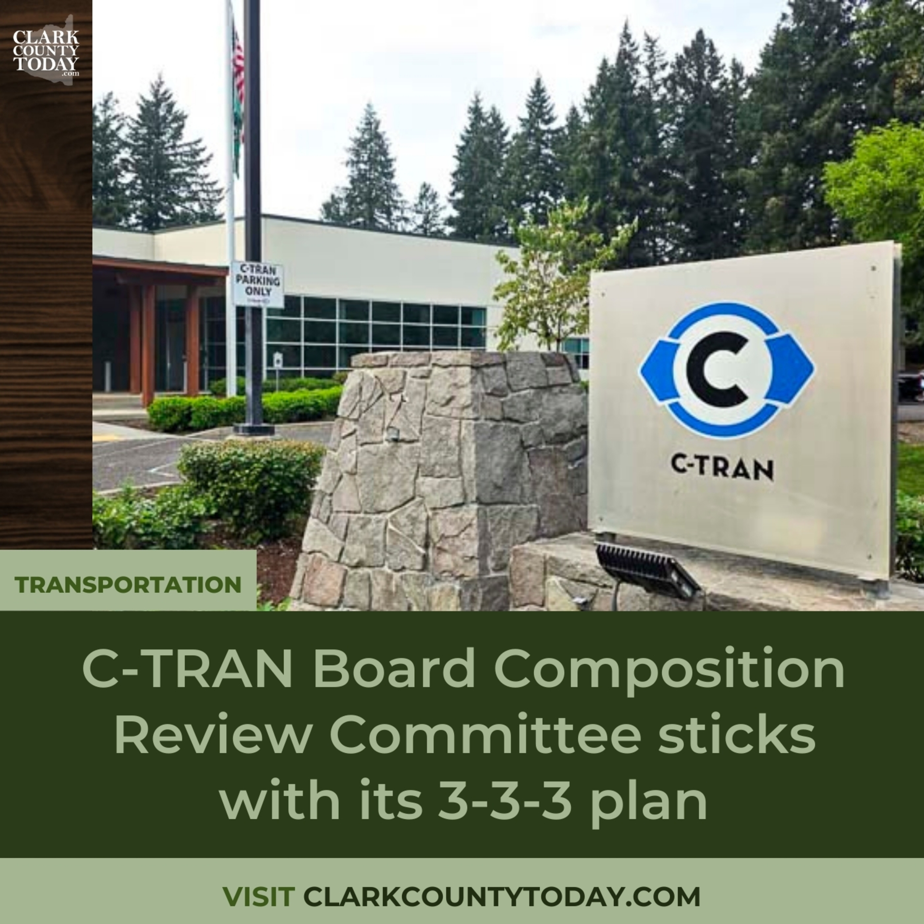 C-TRAN Board Composition Review Committee sticks with its 3-3-3 plan