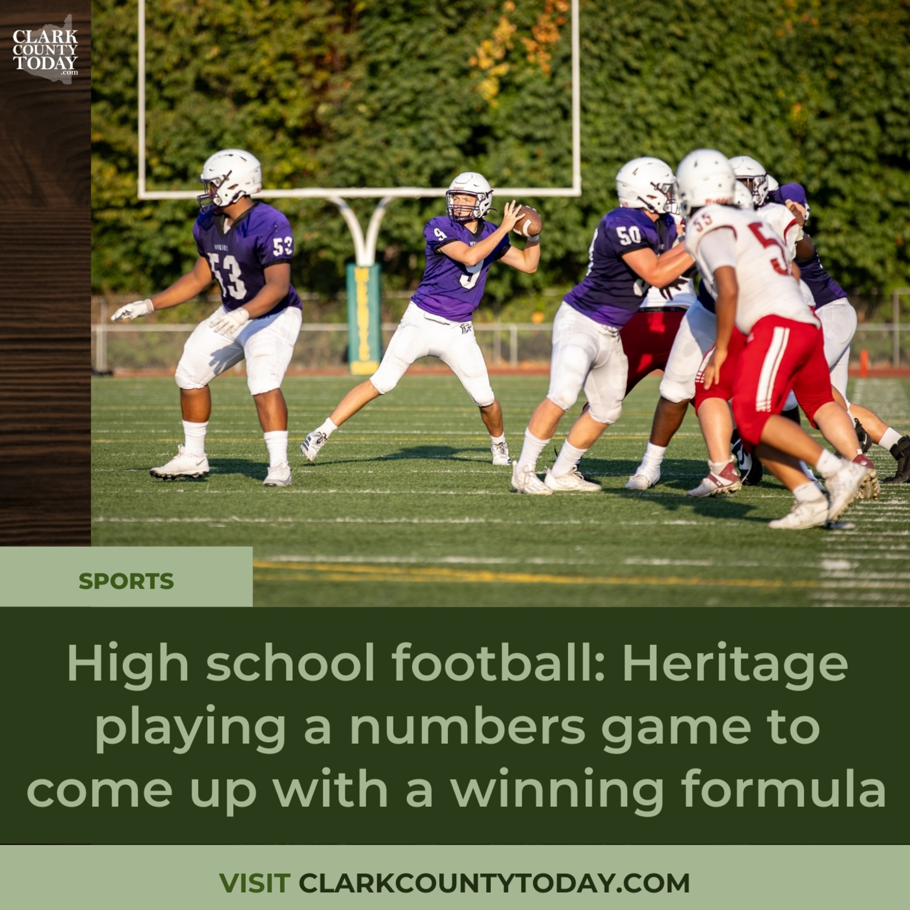 High school football: Heritage playing a numbers game to come up with a winning formula