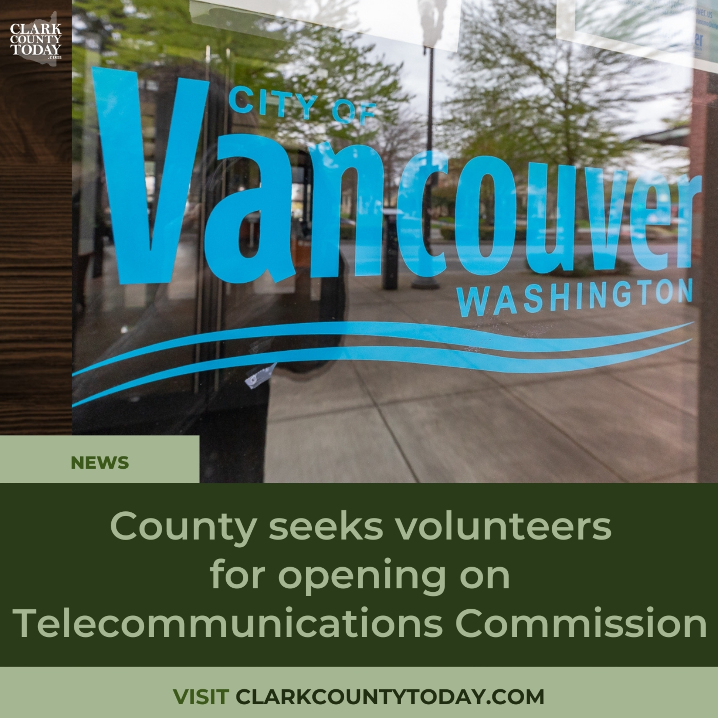 County seeks volunteers for opening on Telecommunications Commission