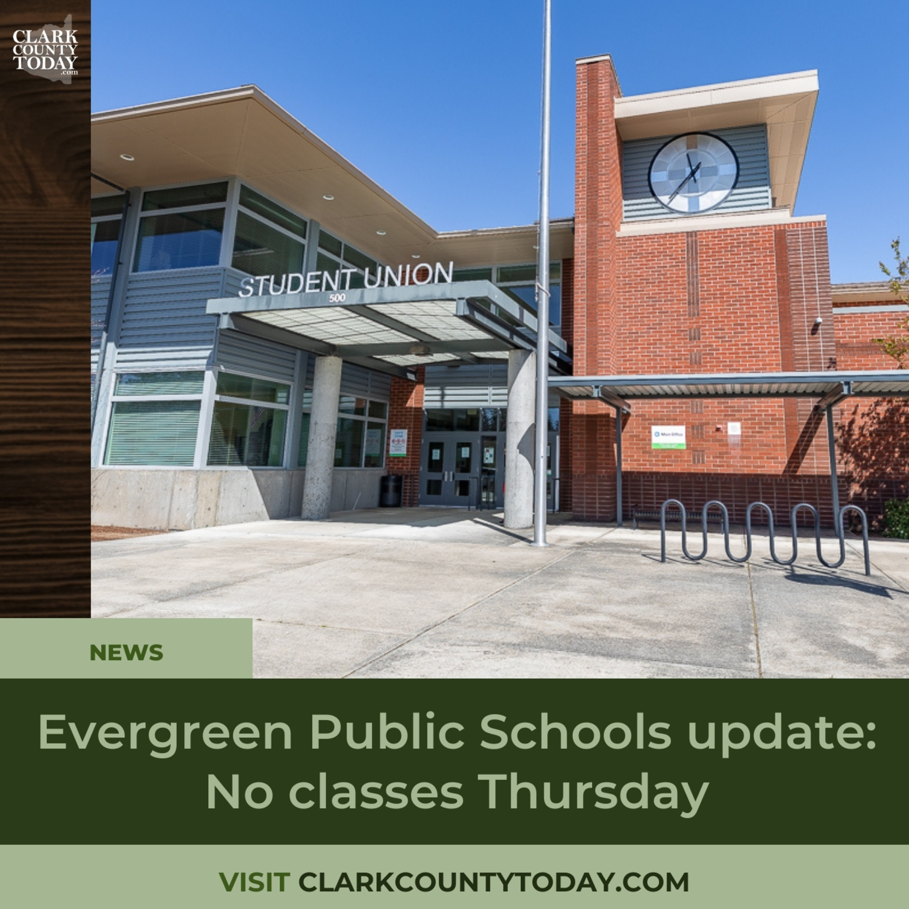 Evergreen Public Schools update: No classes Thursday