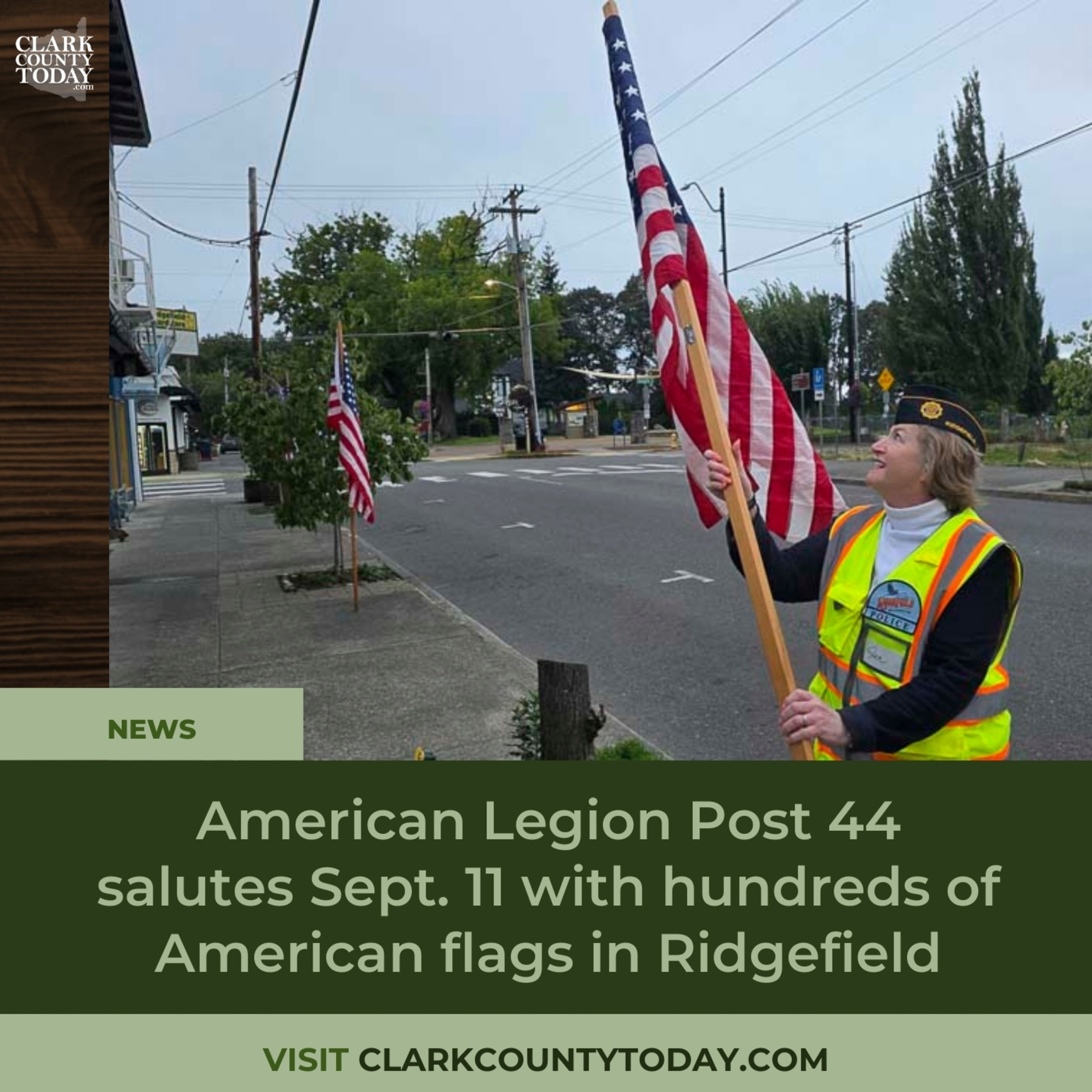 American Legion Post 44 salutes Sept. 11 with hundreds of American flags in Ridgefield
