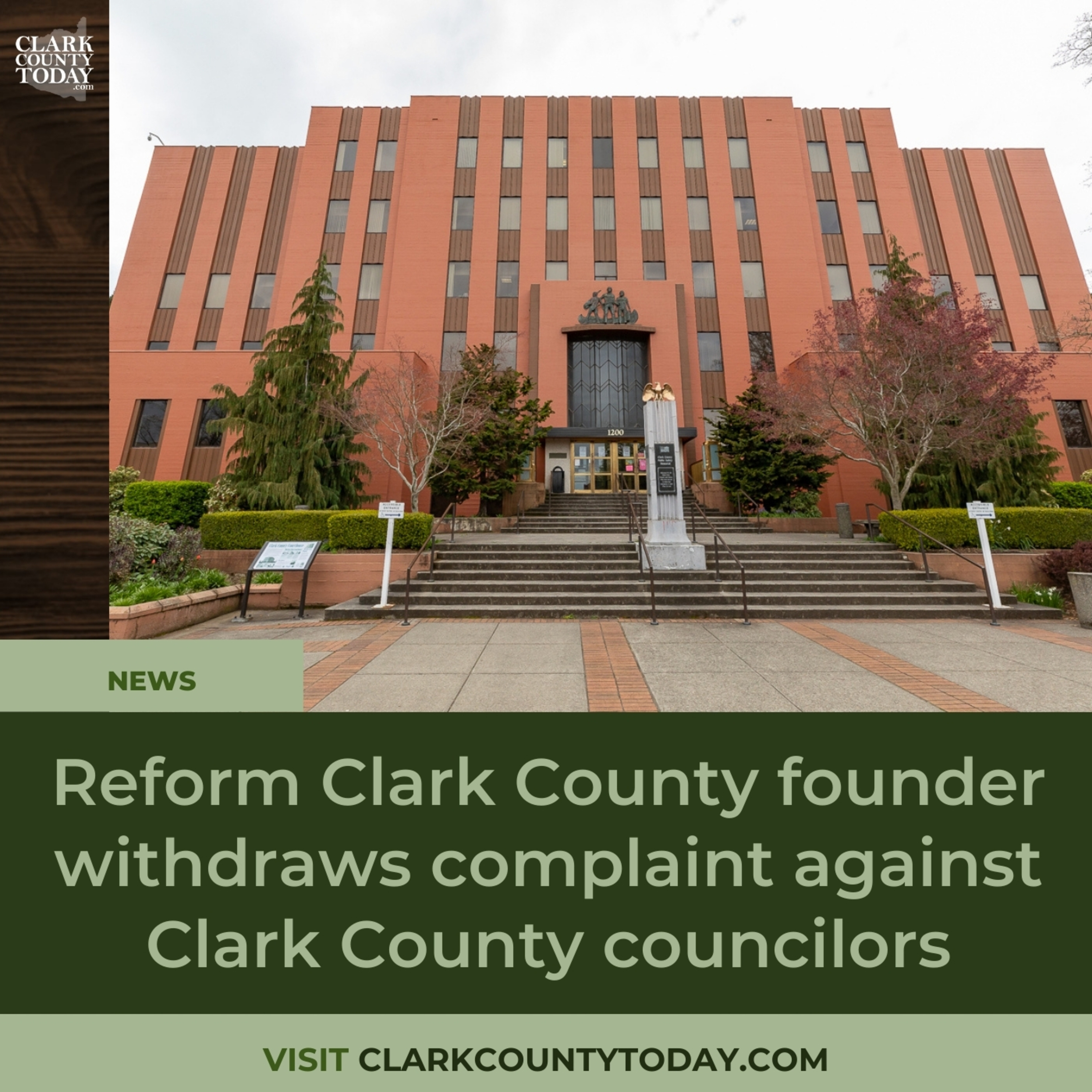 Reform Clark County founder withdraws complaint against Clark County councilors