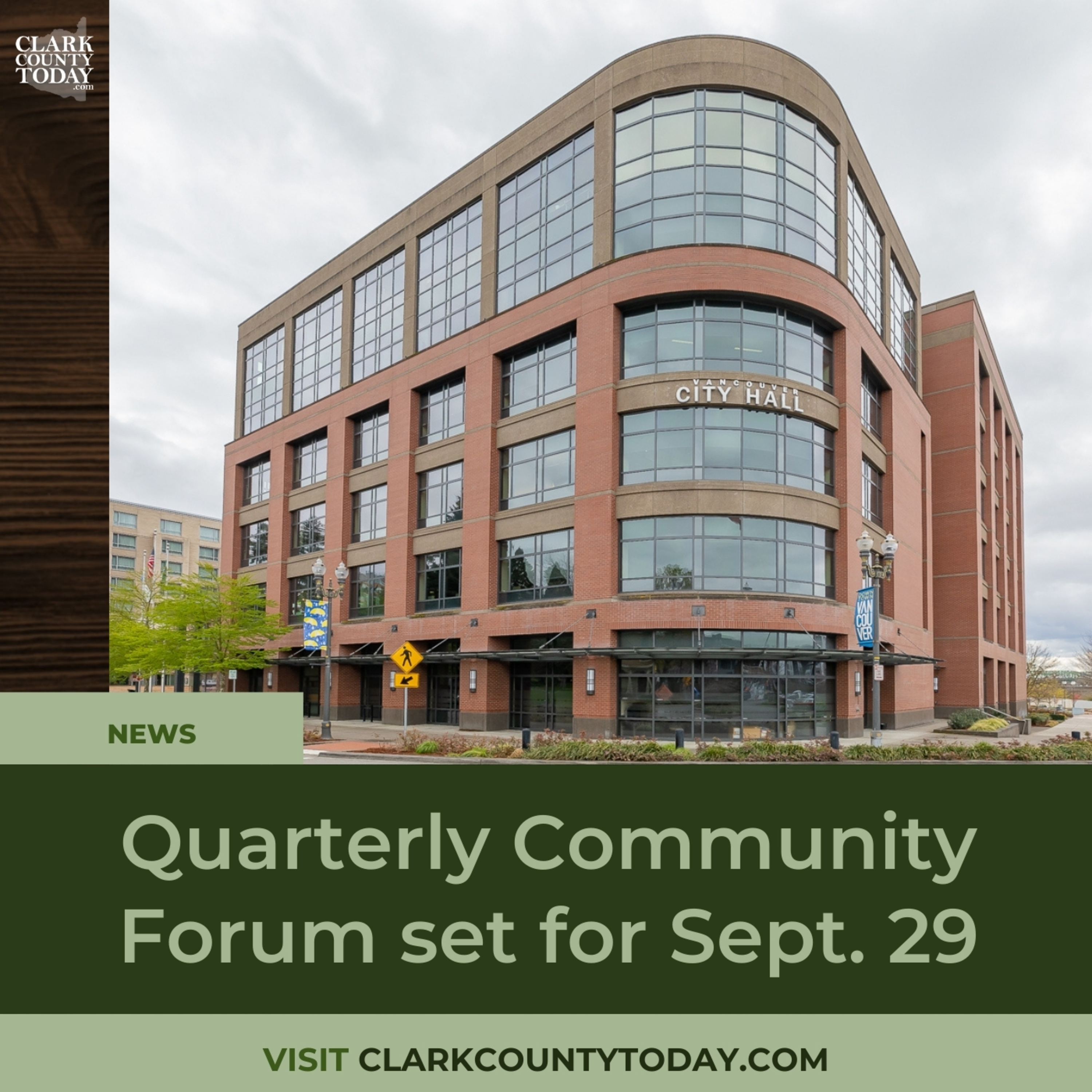 Quarterly Community Forum set for Sept. 29
