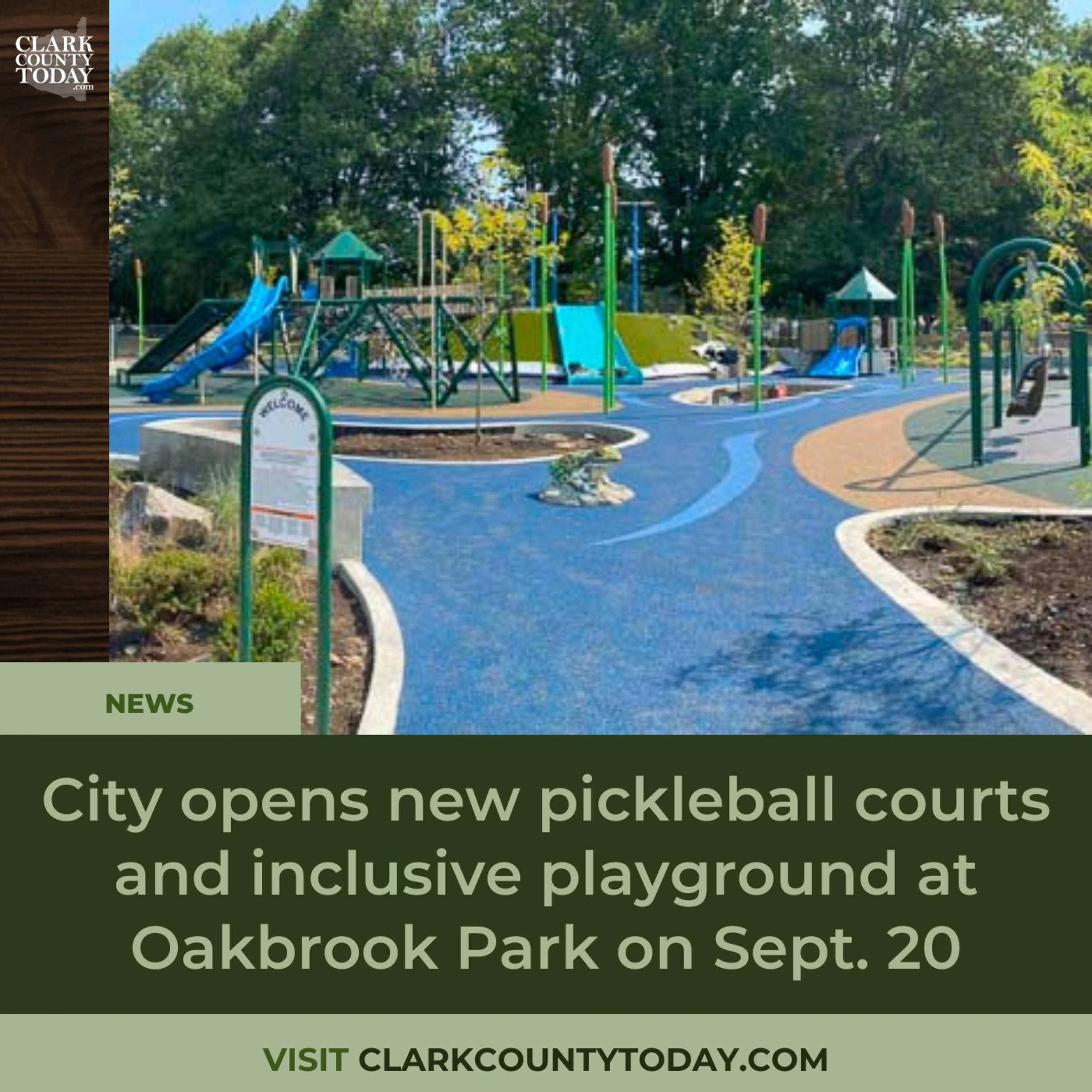 City opens new pickleball courts and inclusive playground at Oakbrook Park on Sept. 20