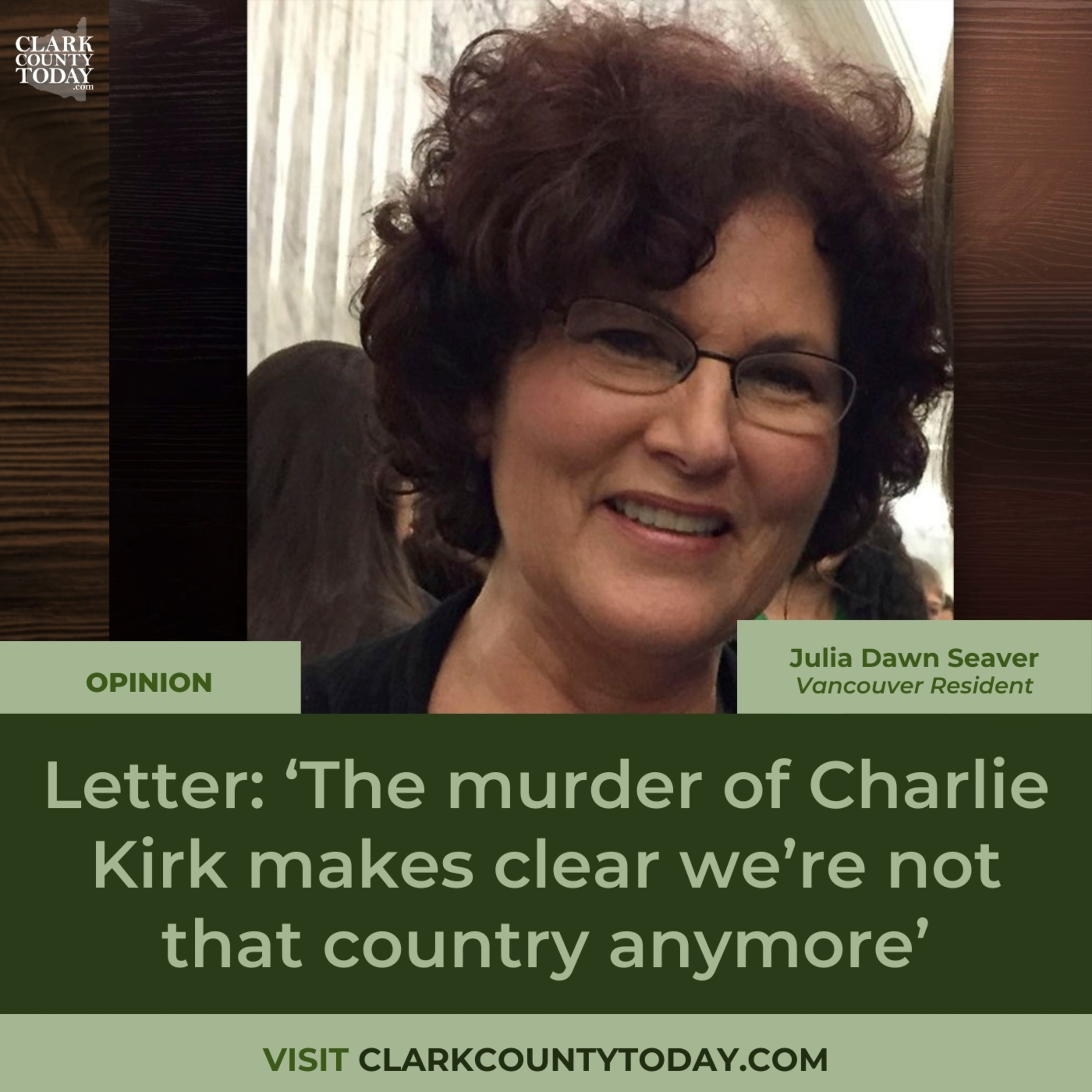 Letter: ‘The murder of Charlie Kirk makes clear we’re not that country anymore’