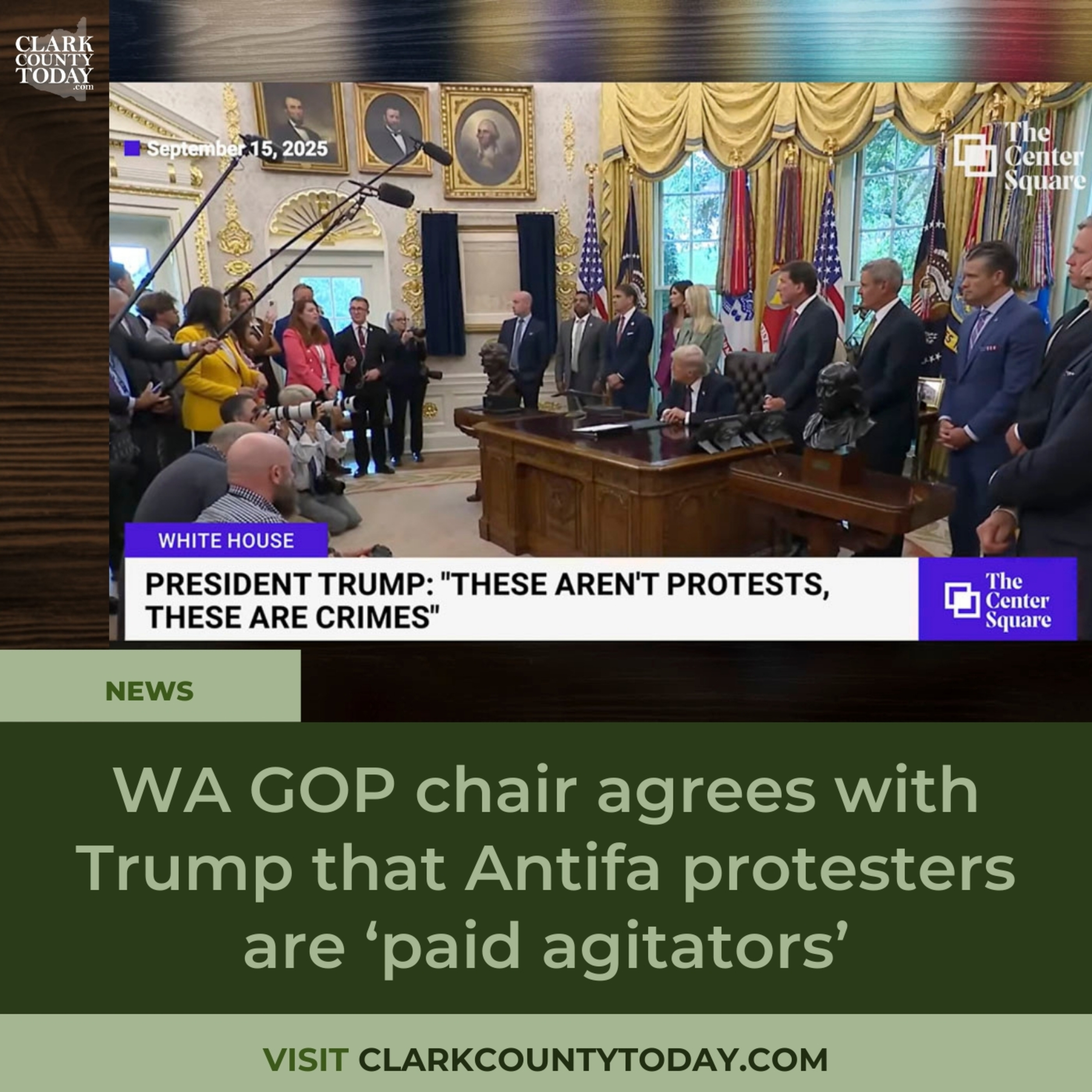 WA GOP chair agrees with Trump that Antifa protesters are ‘paid agitators’