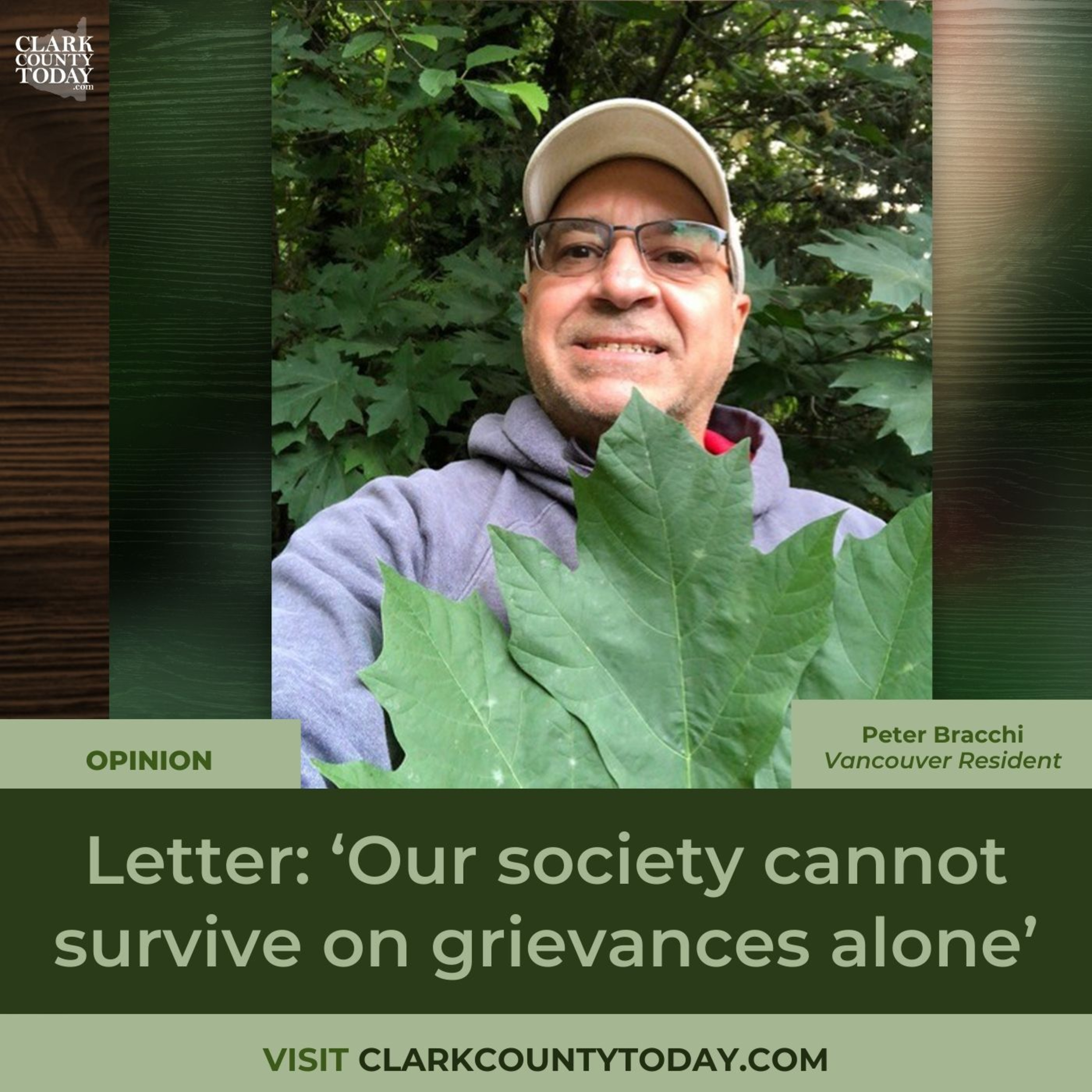 Letter: ‘Our society cannot survive on grievances alone’