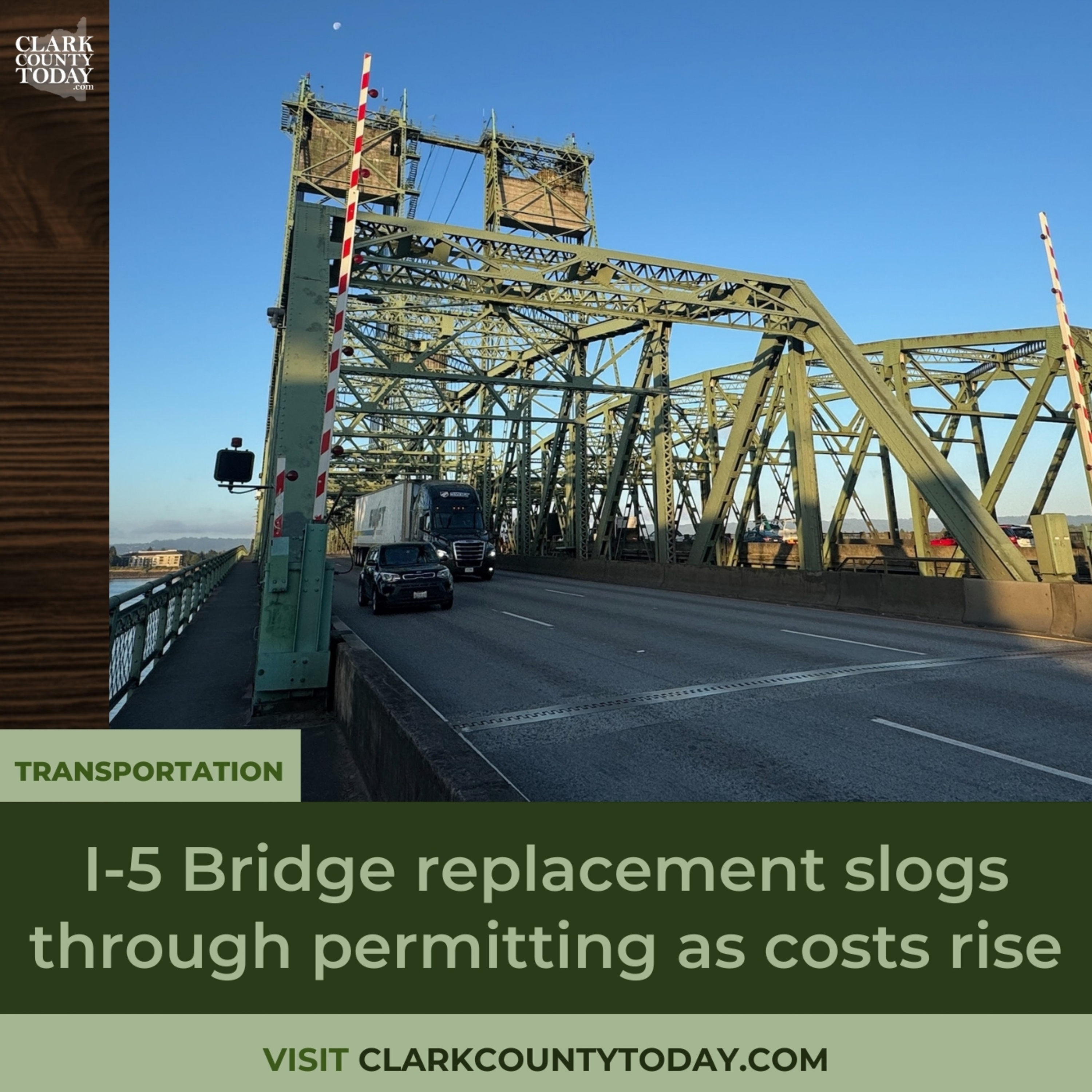 I-5 Bridge replacement slogs through permitting as costs rise