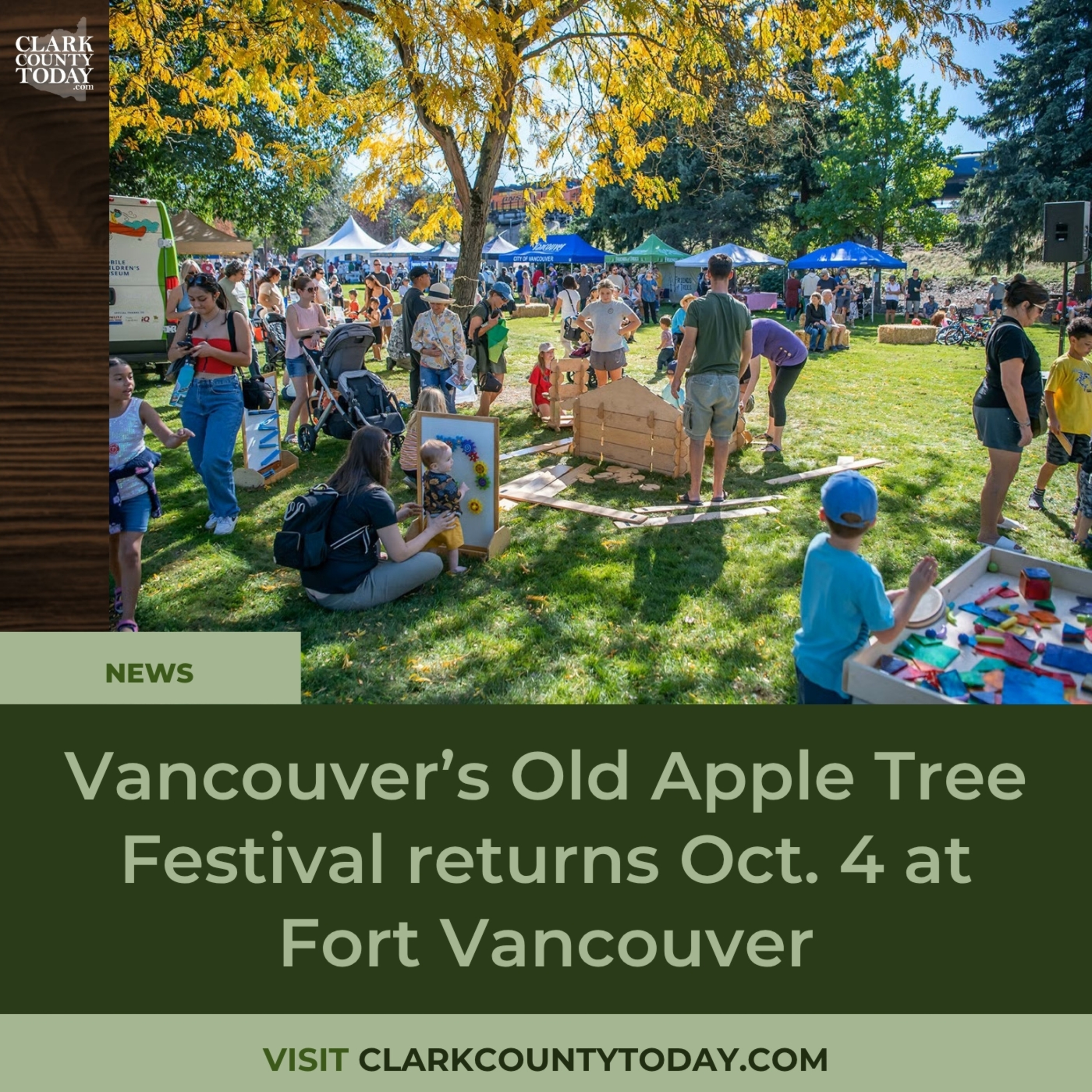 Vancouver’s Old Apple Tree Festival returns Oct. 4 at Fort Vancouver