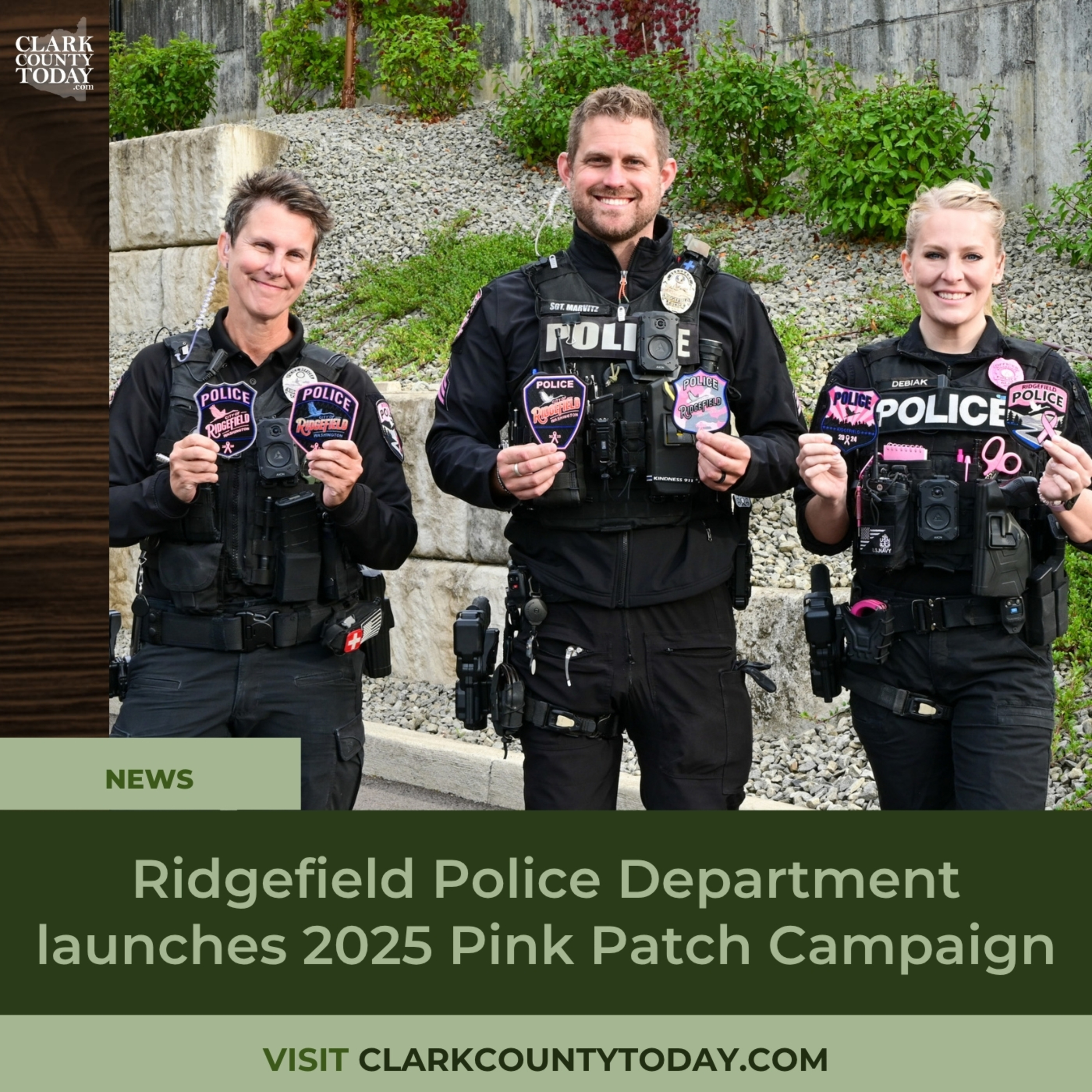 Ridgefield Police Department launches 2025 Pink Patch Campaign