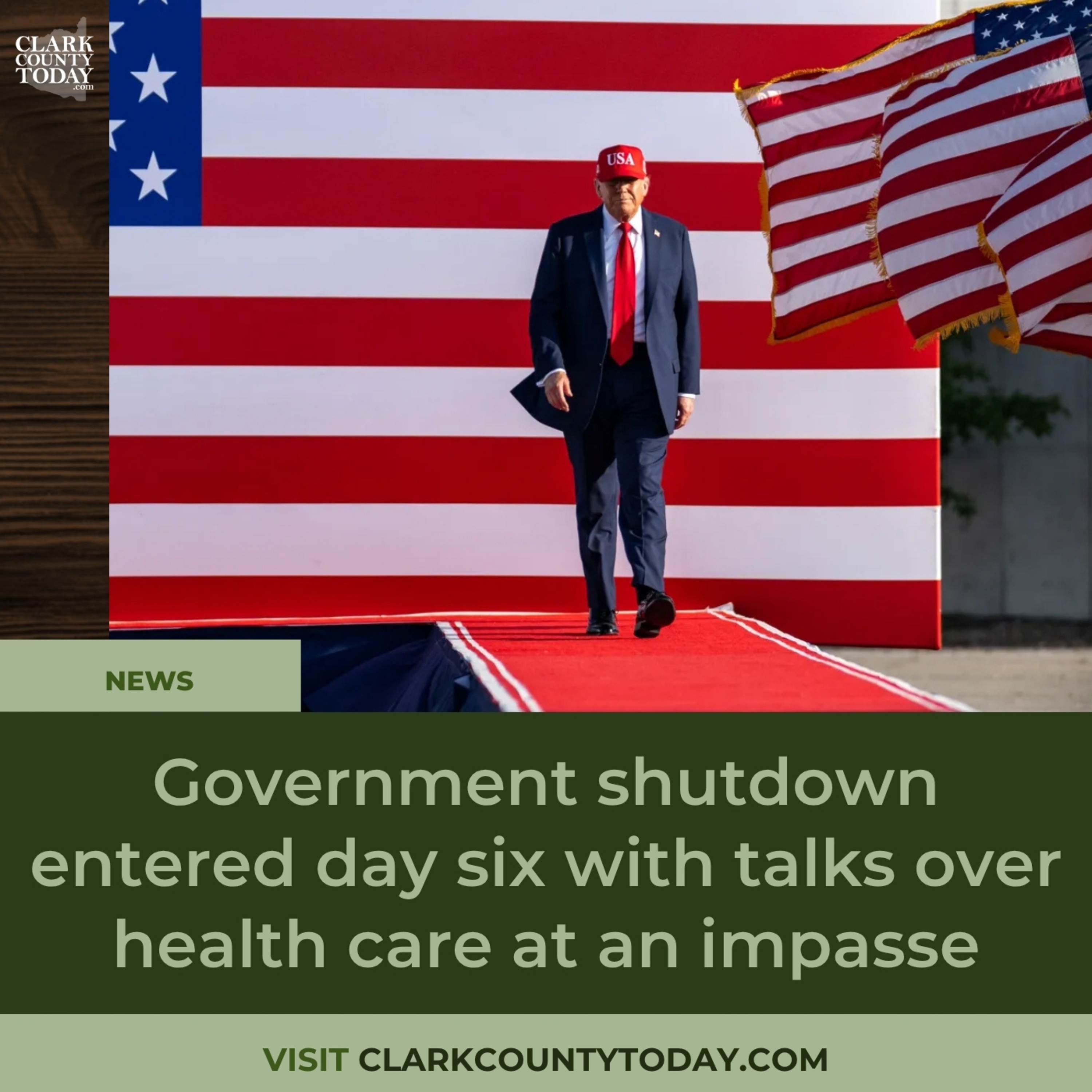 Government shutdown entered day six with talks over health care at an impasse