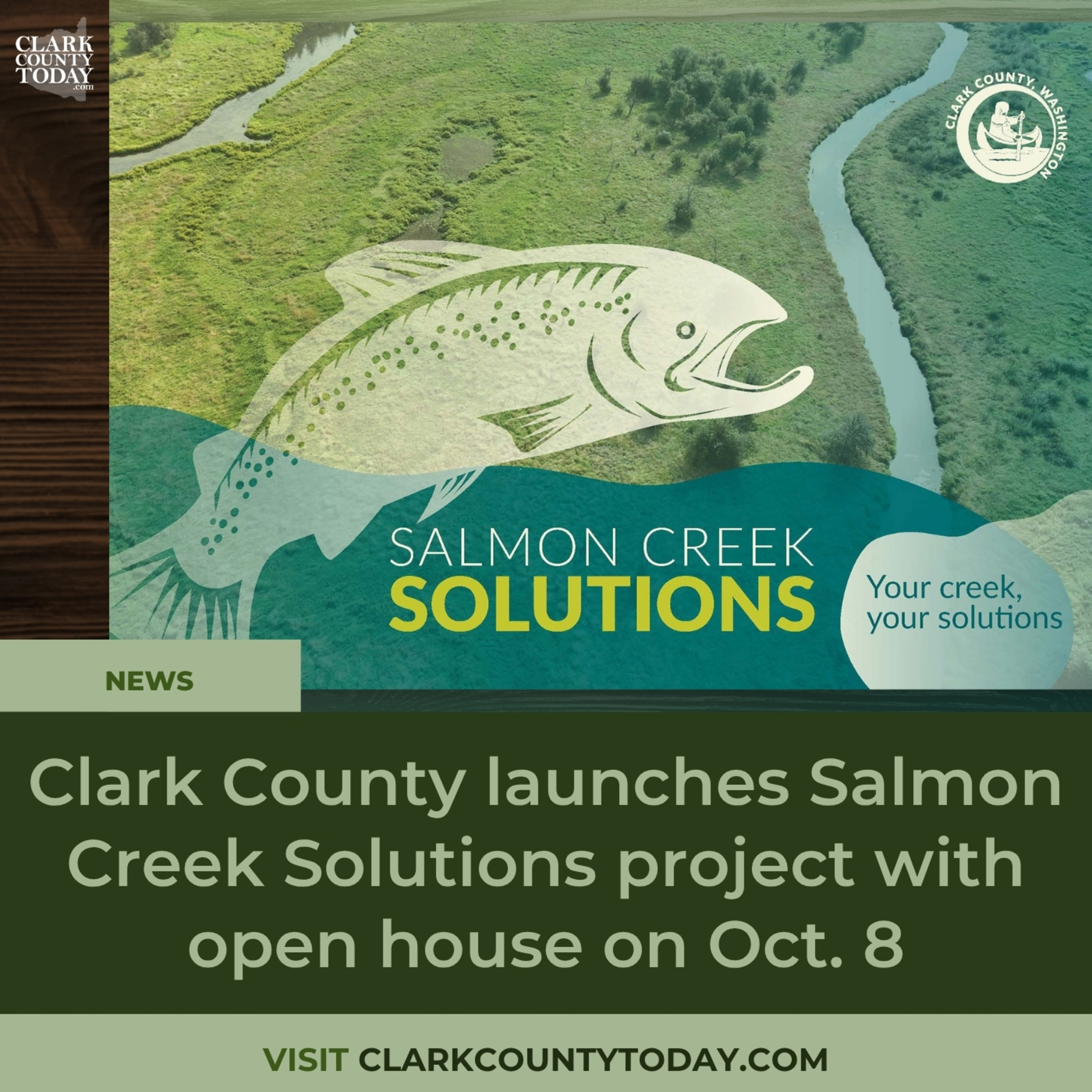 Clark County launches Salmon Creek Solutions project with open house on Oct. 8