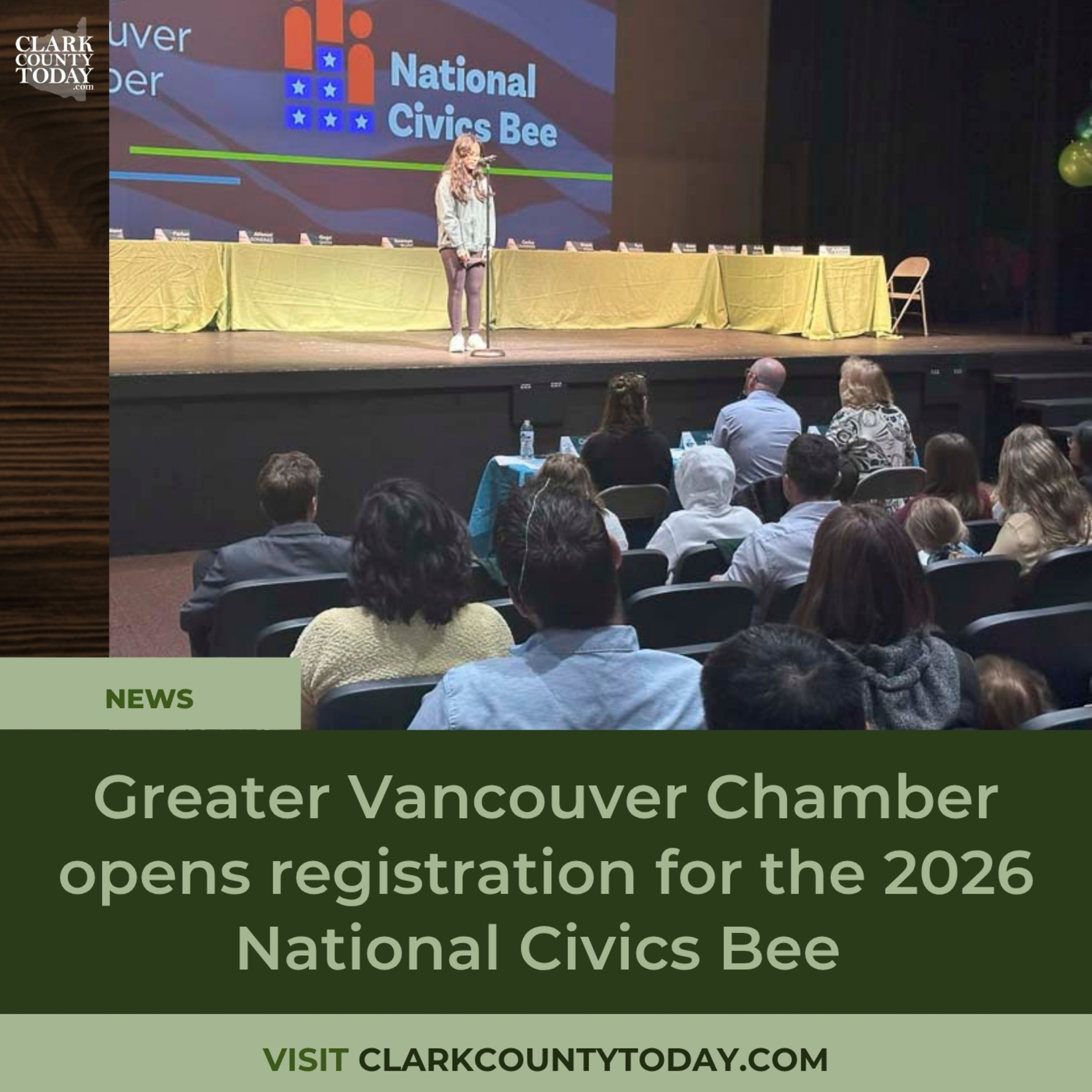 Greater Vancouver Chamber opens registration for the 2026 National Civics Bee