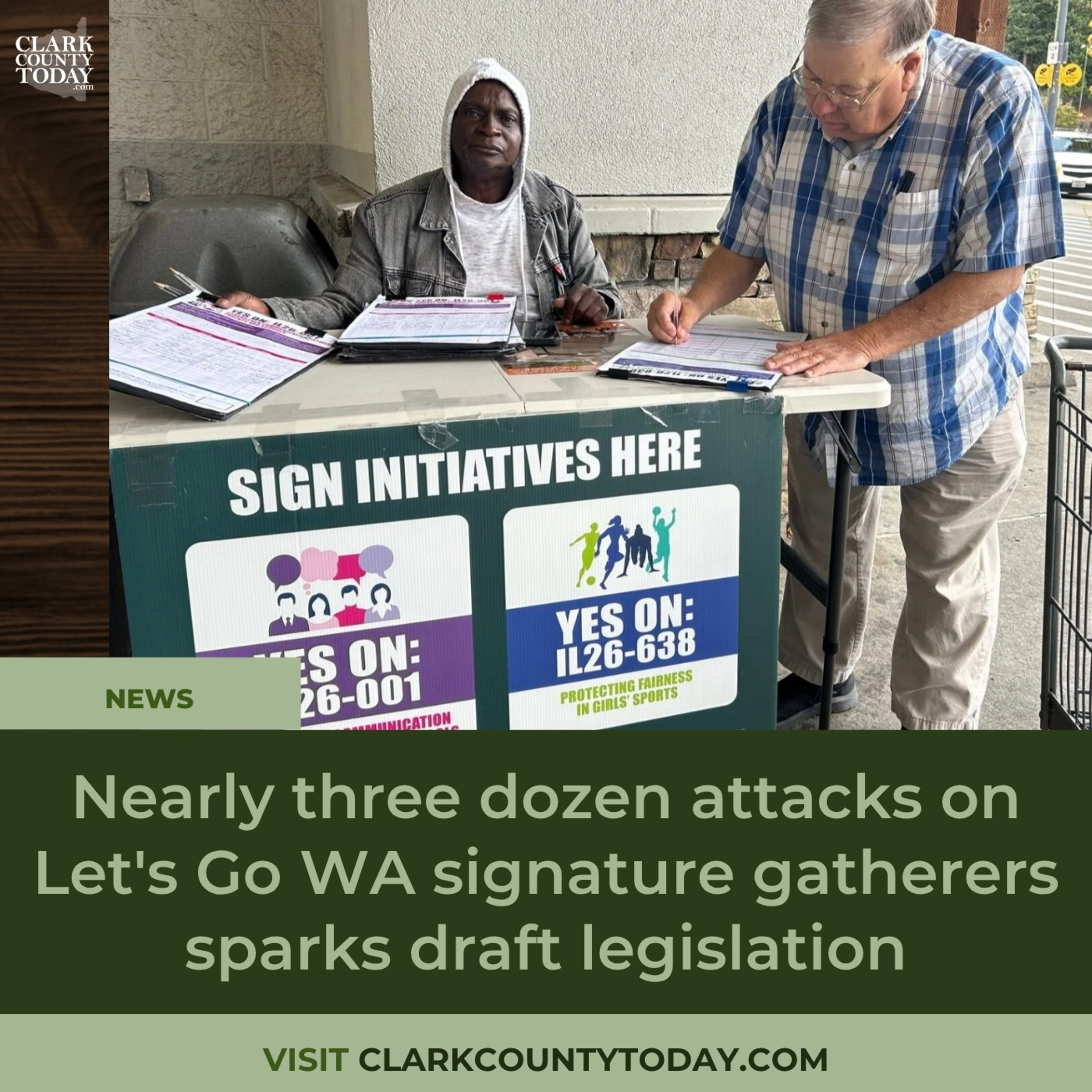 Nearly three dozen attacks on Let's Go WA signature gatherers sparks draft legislation