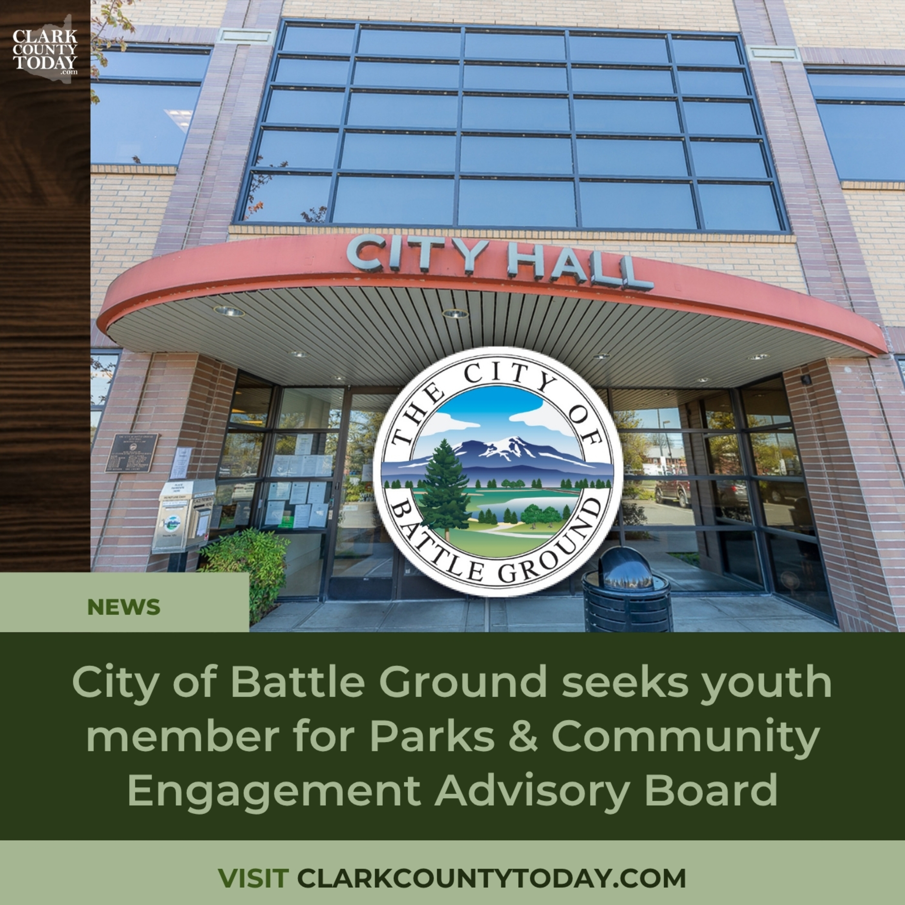 City of Battle Ground seeks youth member for Parks & Community Engagement Advisory Board