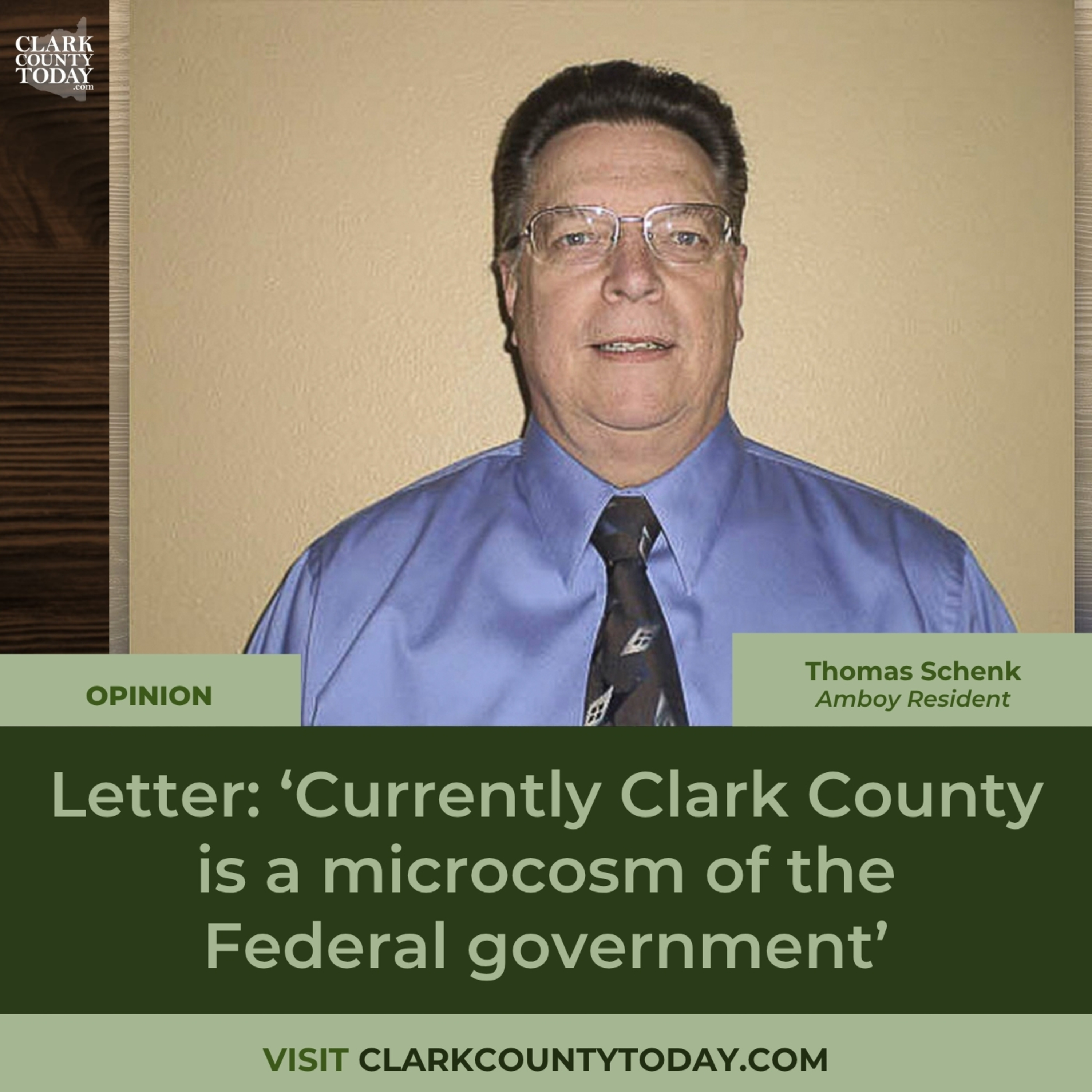 Letter: ‘Currently Clark County is a microcosm of the Federal government’