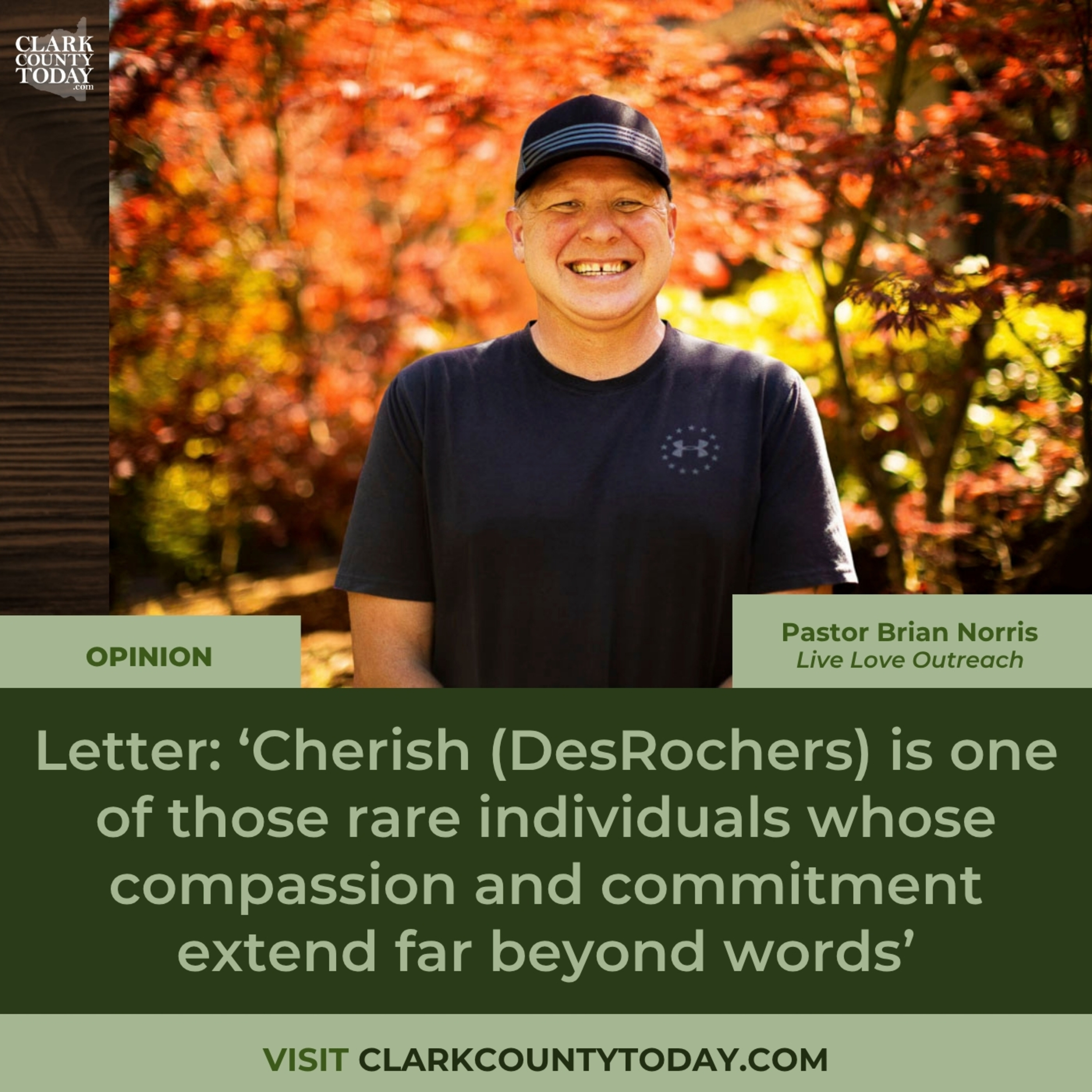 Letter: ‘Cherish (DesRochers) is one of those rare individuals whose compassion and commitment extend far beyond words’