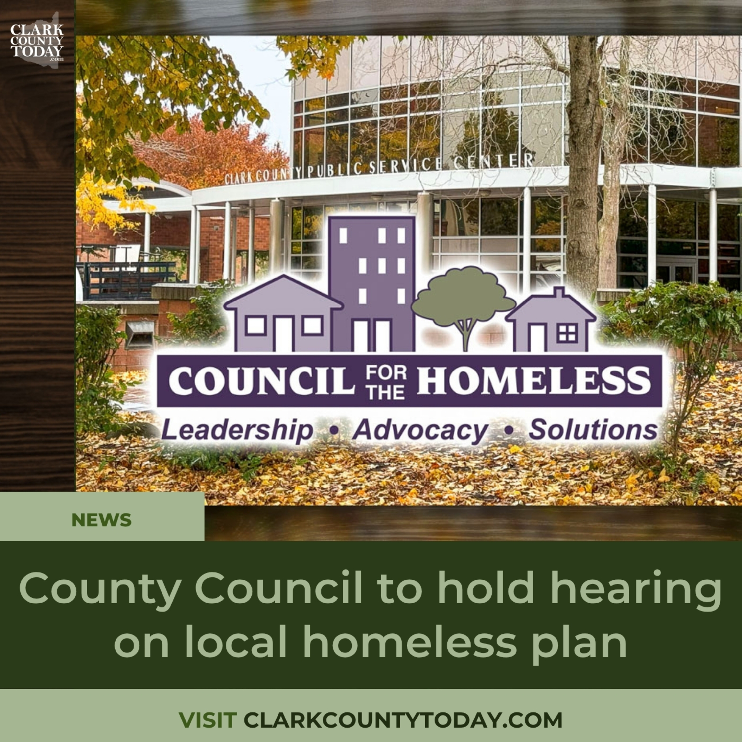 County Council to hold hearing on local homeless plan