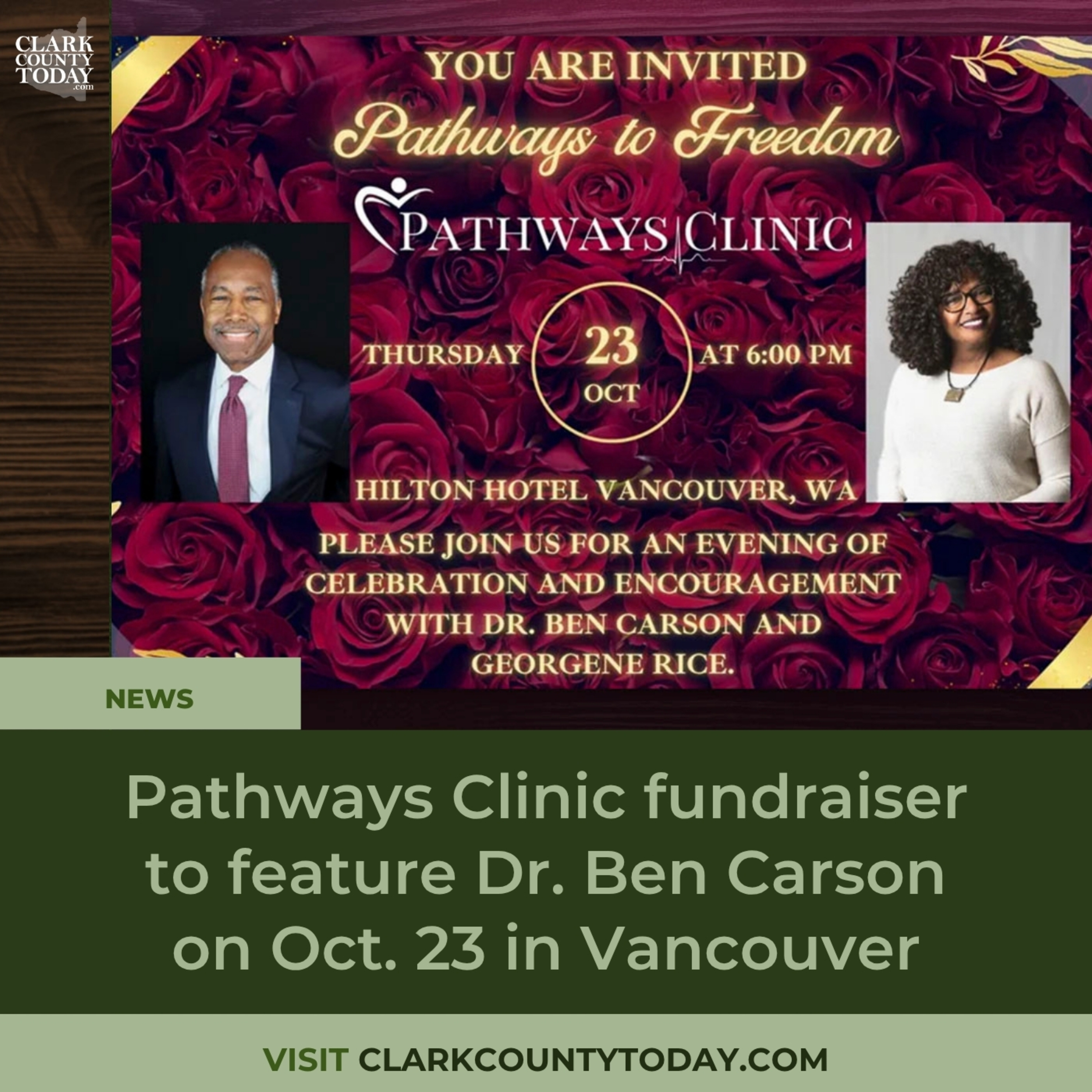 Pathways Clinic fundraiser to feature Dr. Ben Carson on Oct. 23 in Vancouver