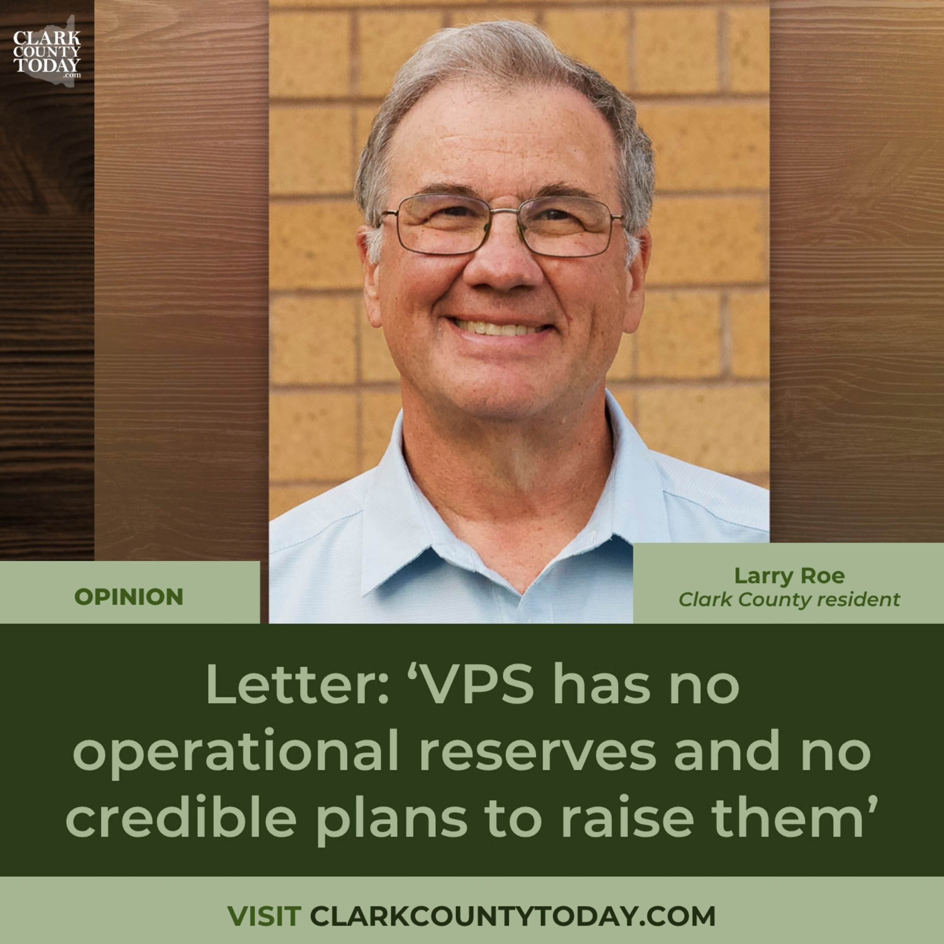 Letter: ‘VPS has no operational reserves and no credible plans to raise them’
