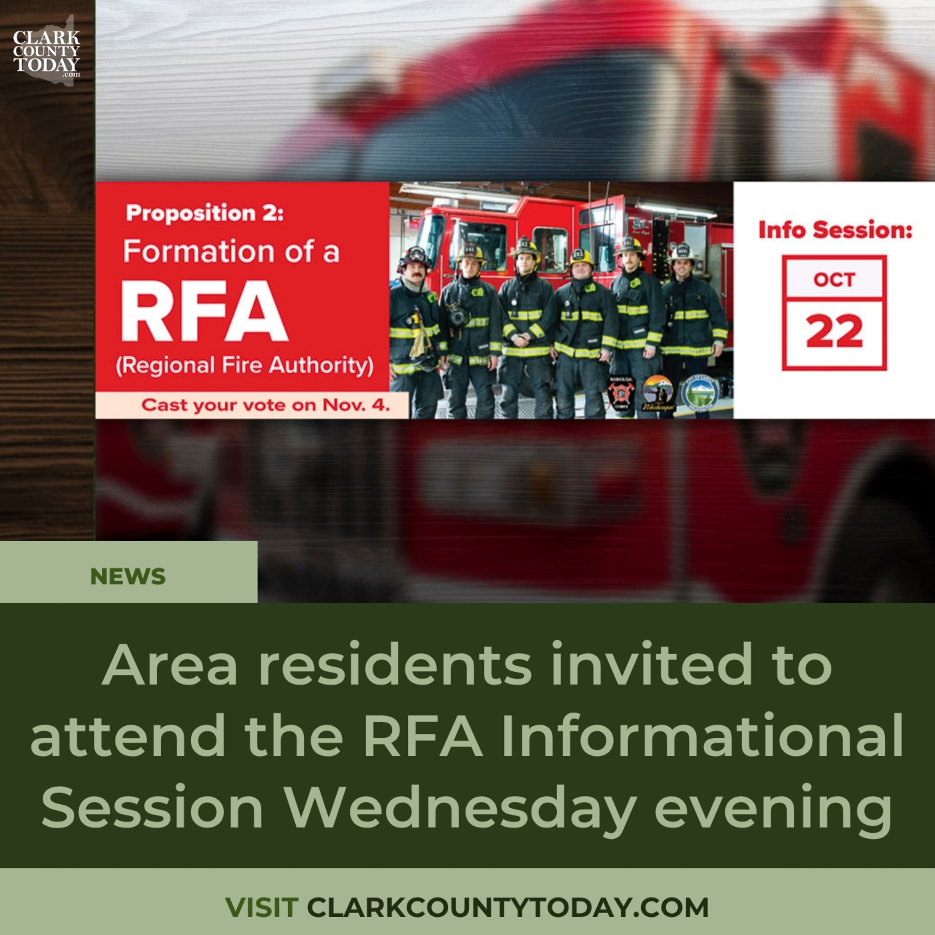 Area residents invited to attend the RFA Informational Session Wednesday evening