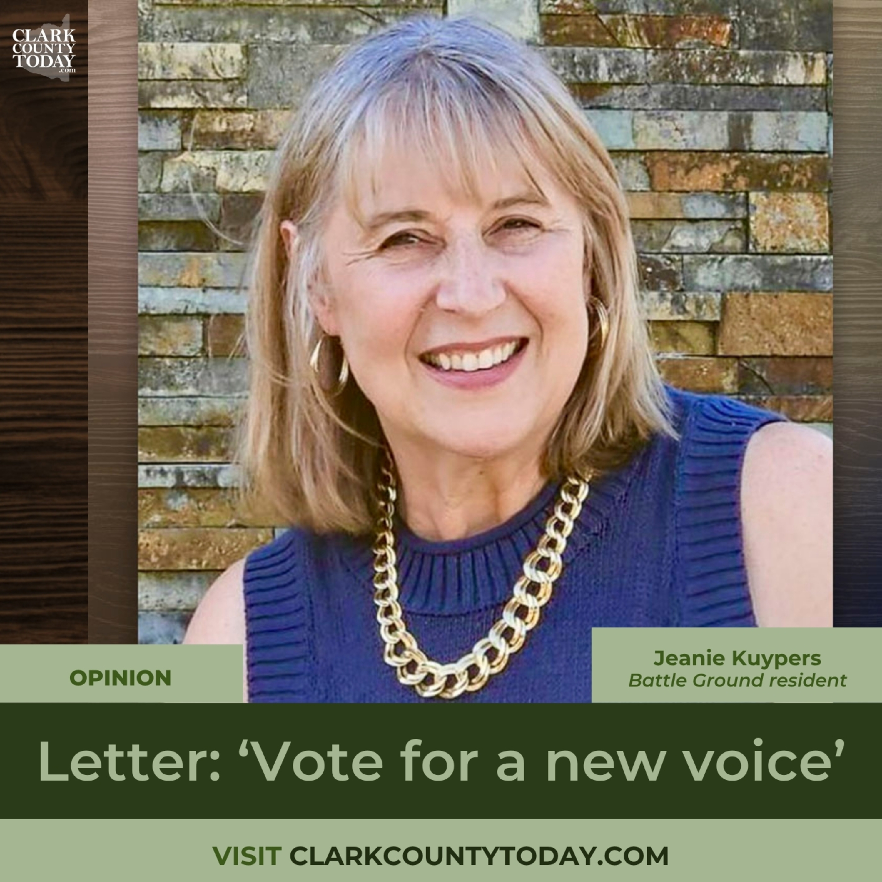 Letter: ‘Vote for a new voice’