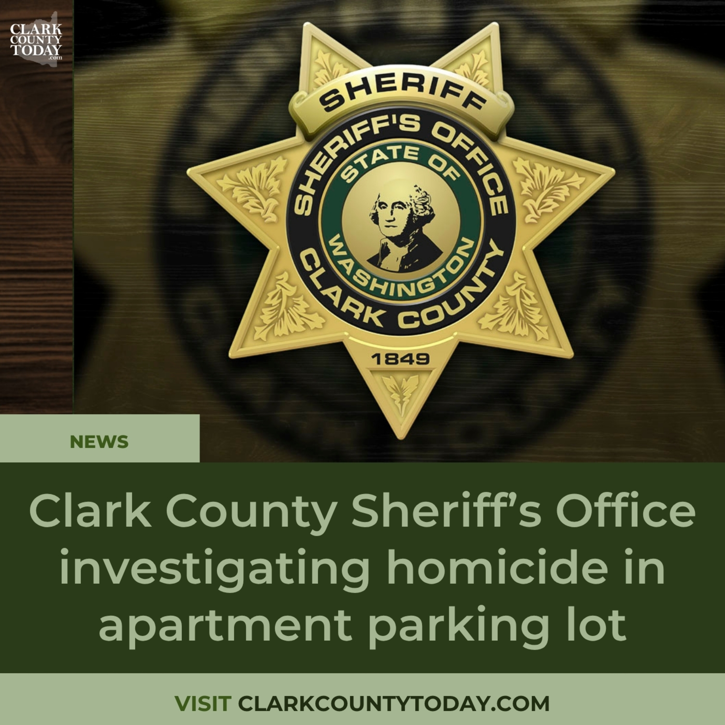 Clark County Sheriff’s Office investigating homicide in apartment parking lot