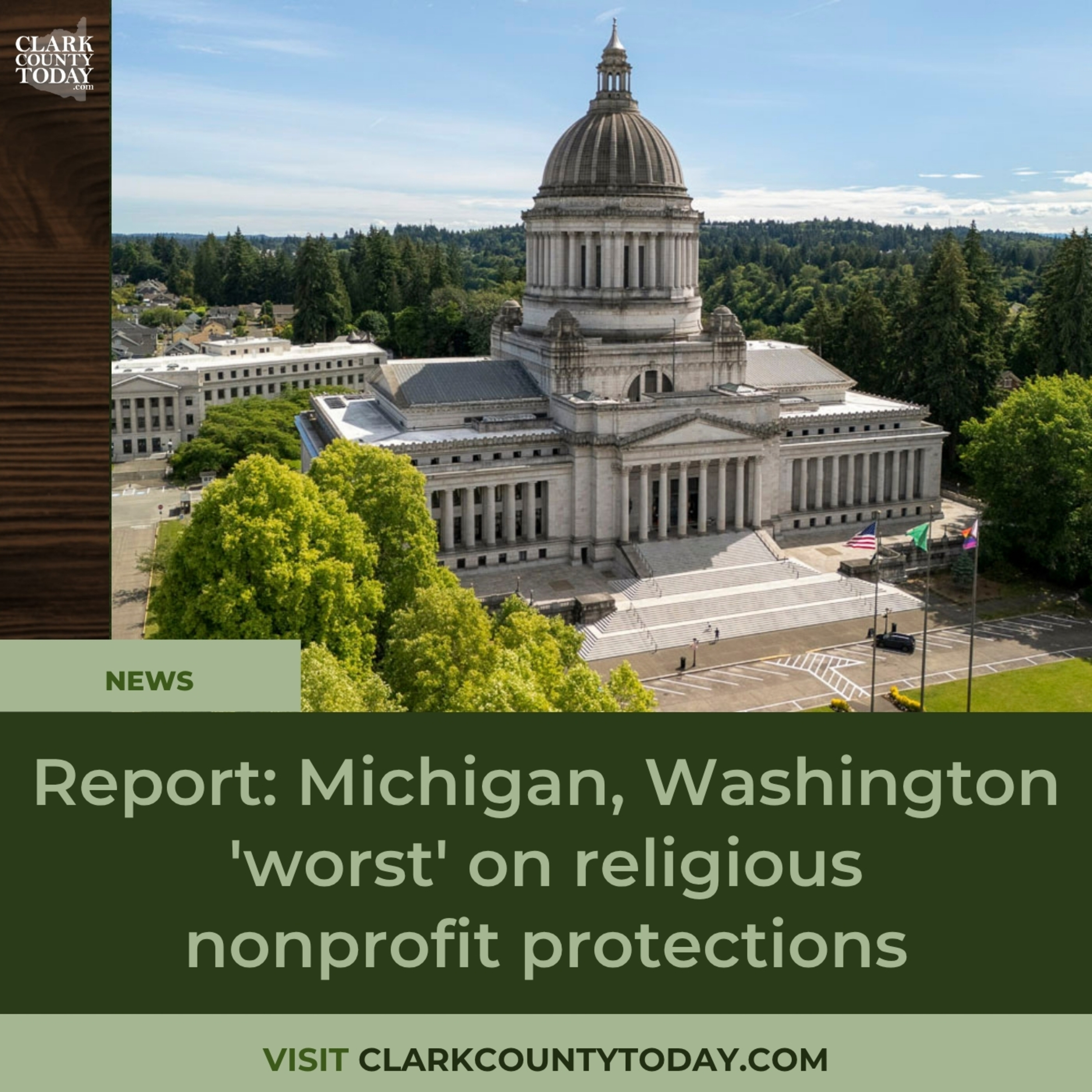 Report: Michigan, Washington 'worst' on religious nonprofit protections Report: Michigan, Washington 'worst' on religious nonprofit protections