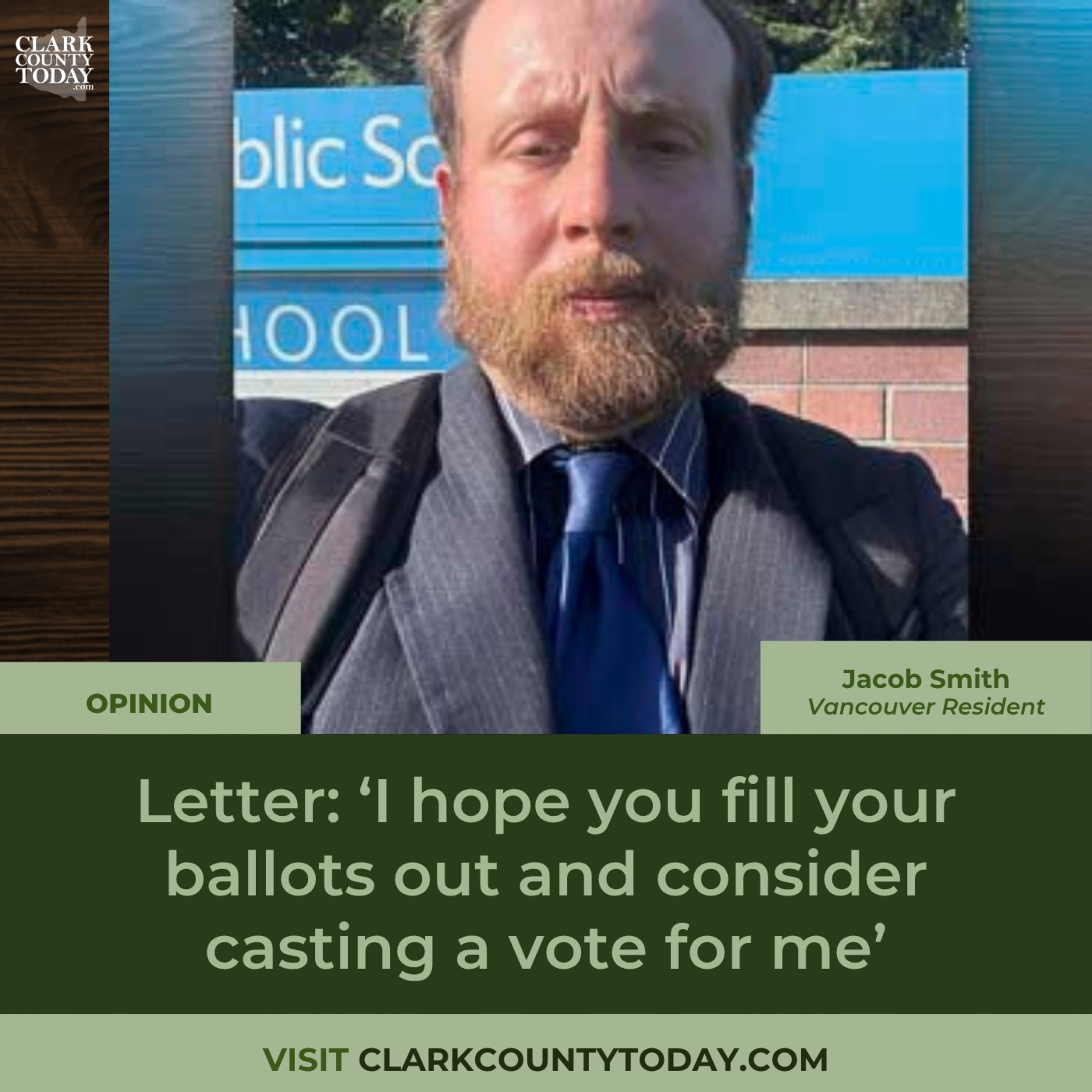 Letter: ‘I hope you fill your ballots out and consider casting a vote for me’