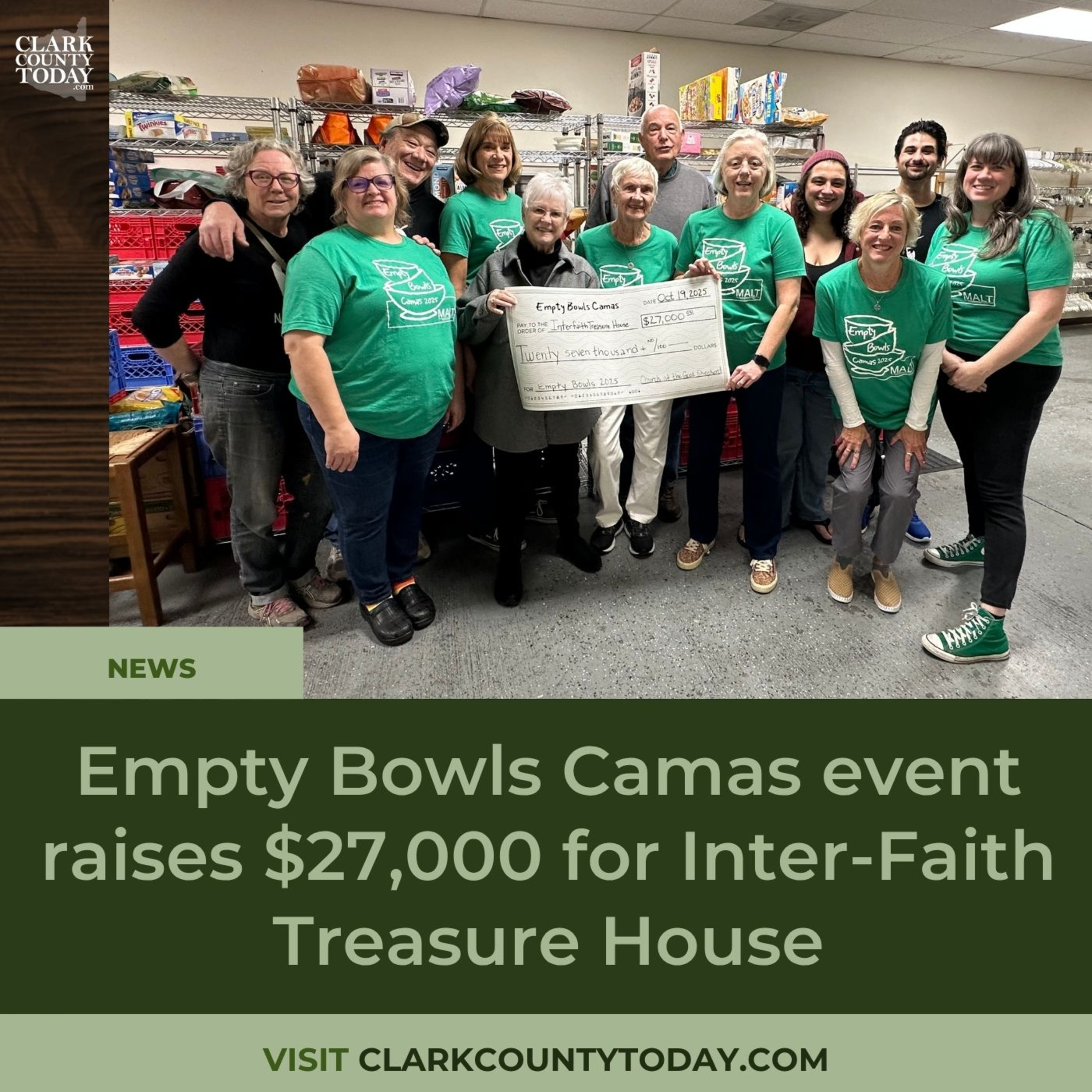 Empty Bowls Camas event raises $27,000 for Inter-Faith Treasure House