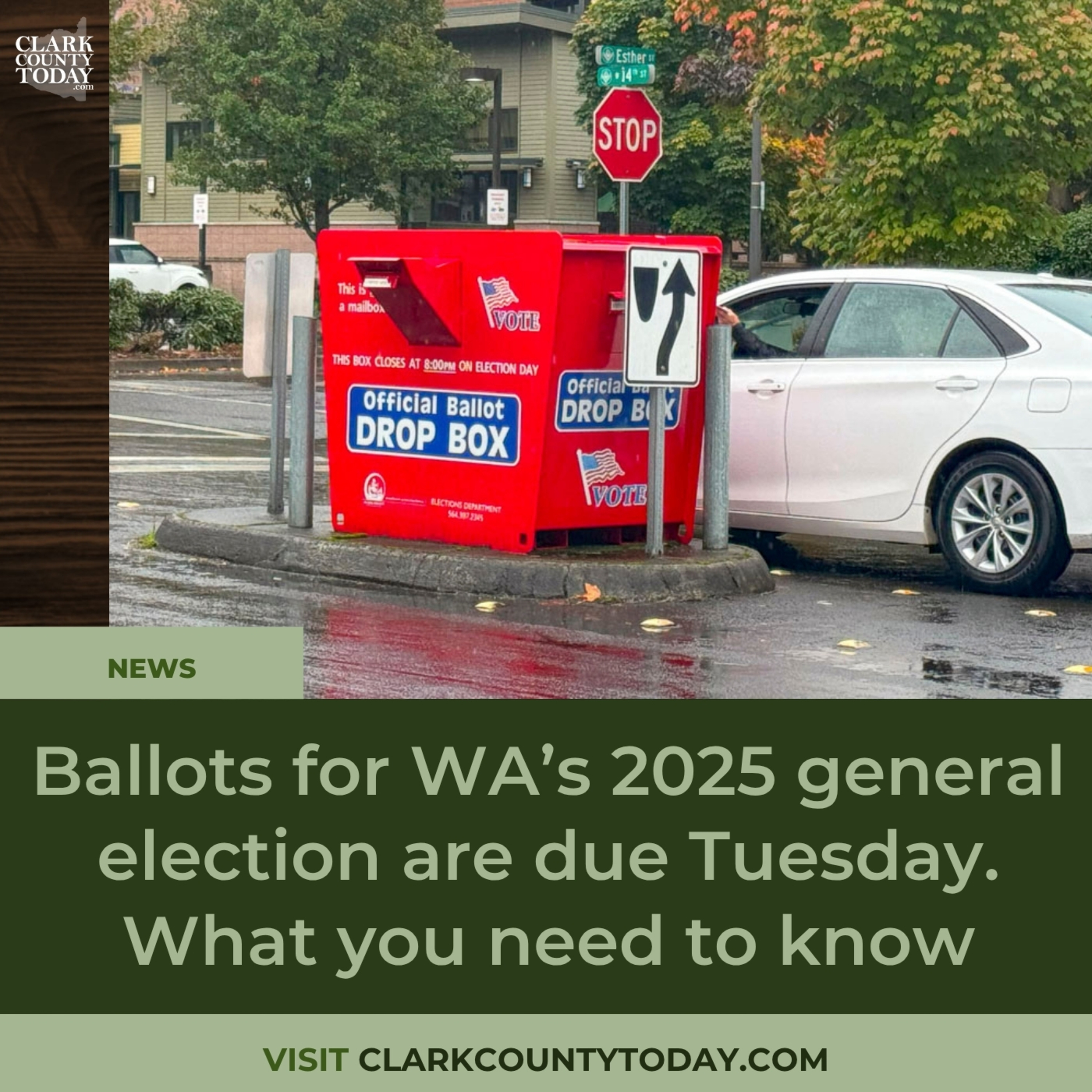 Ballots for WA’s 2025 general election are due Tuesday. What you need to know