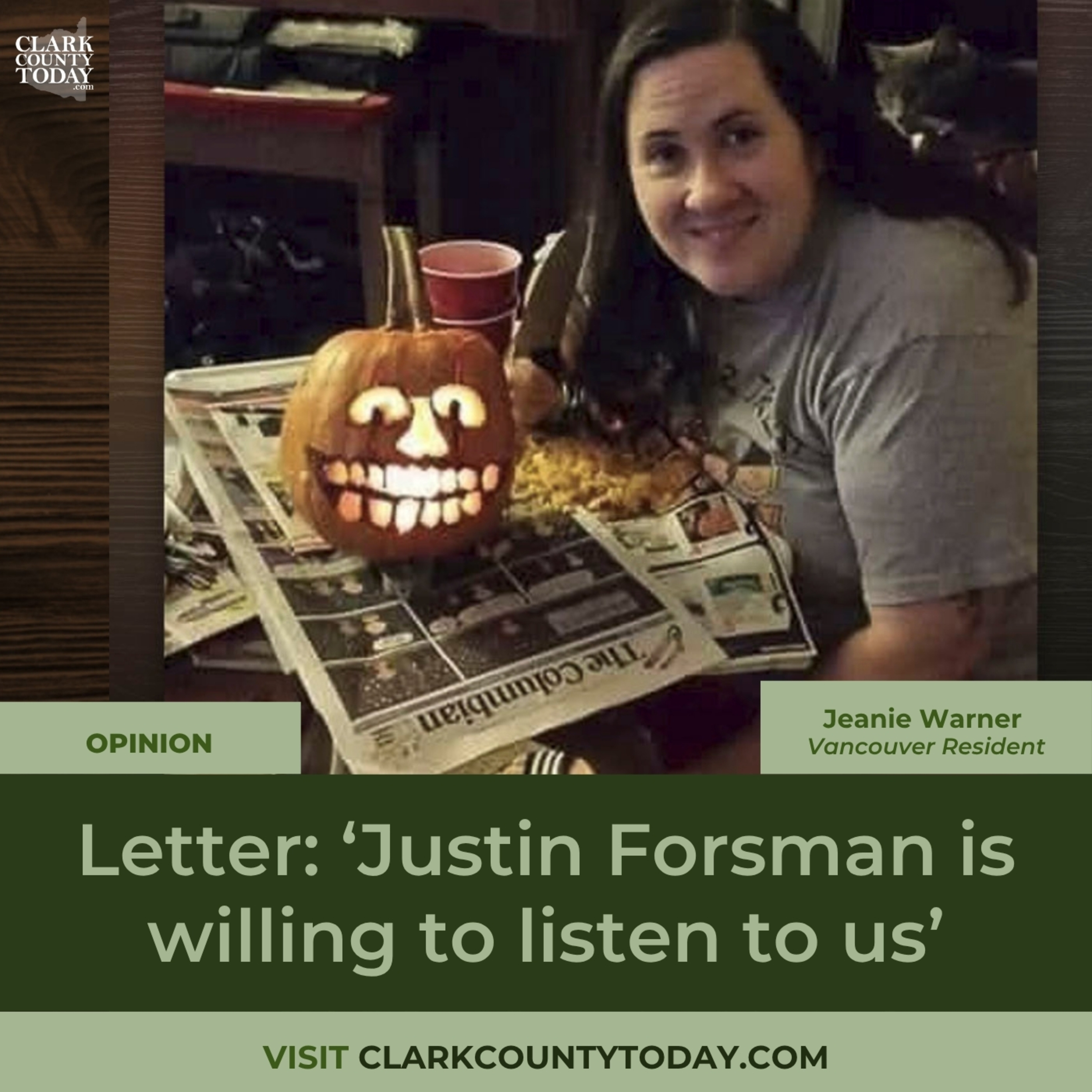 Letter: ‘Justin Forsman is willing to listen to us’
