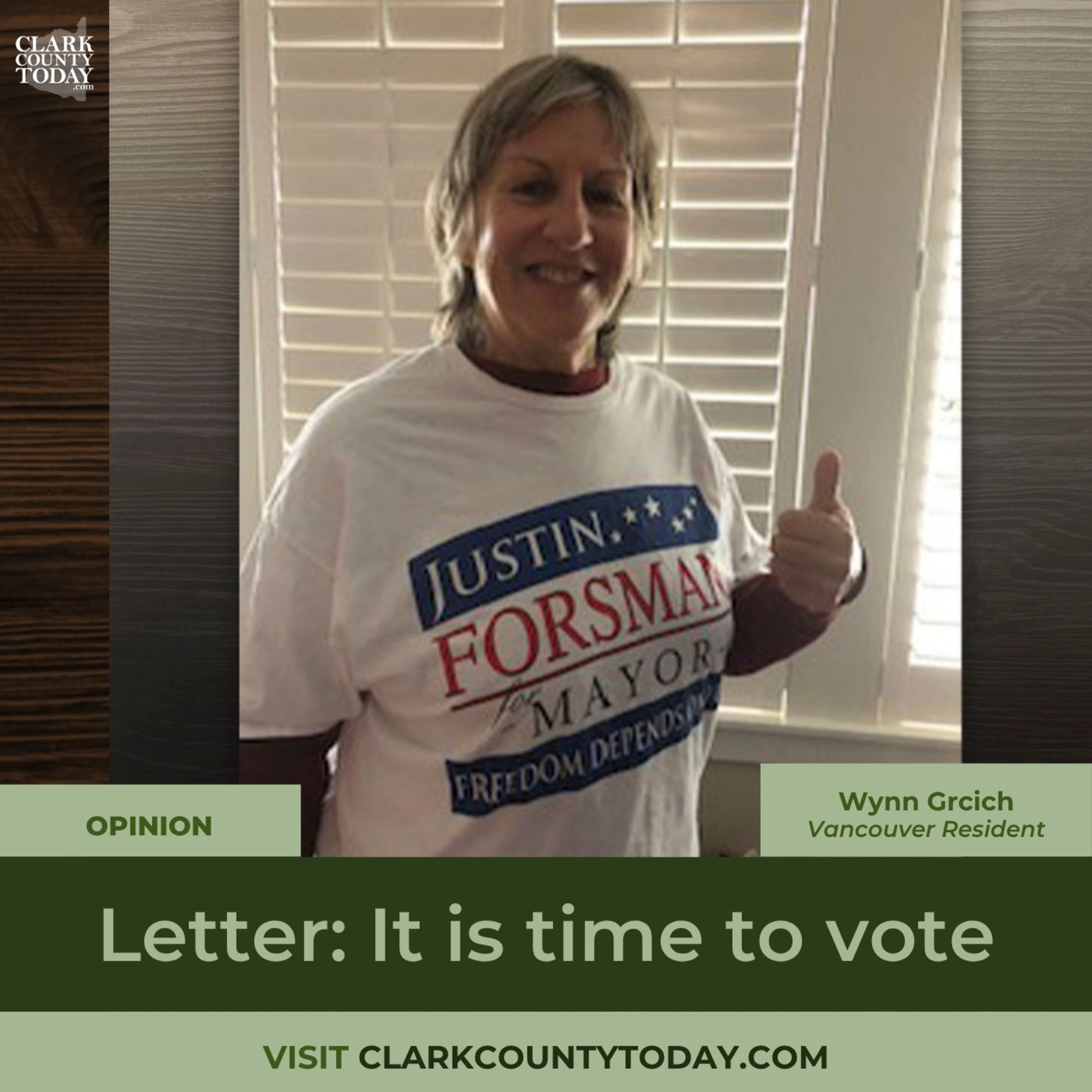 Letter: It is time to vote