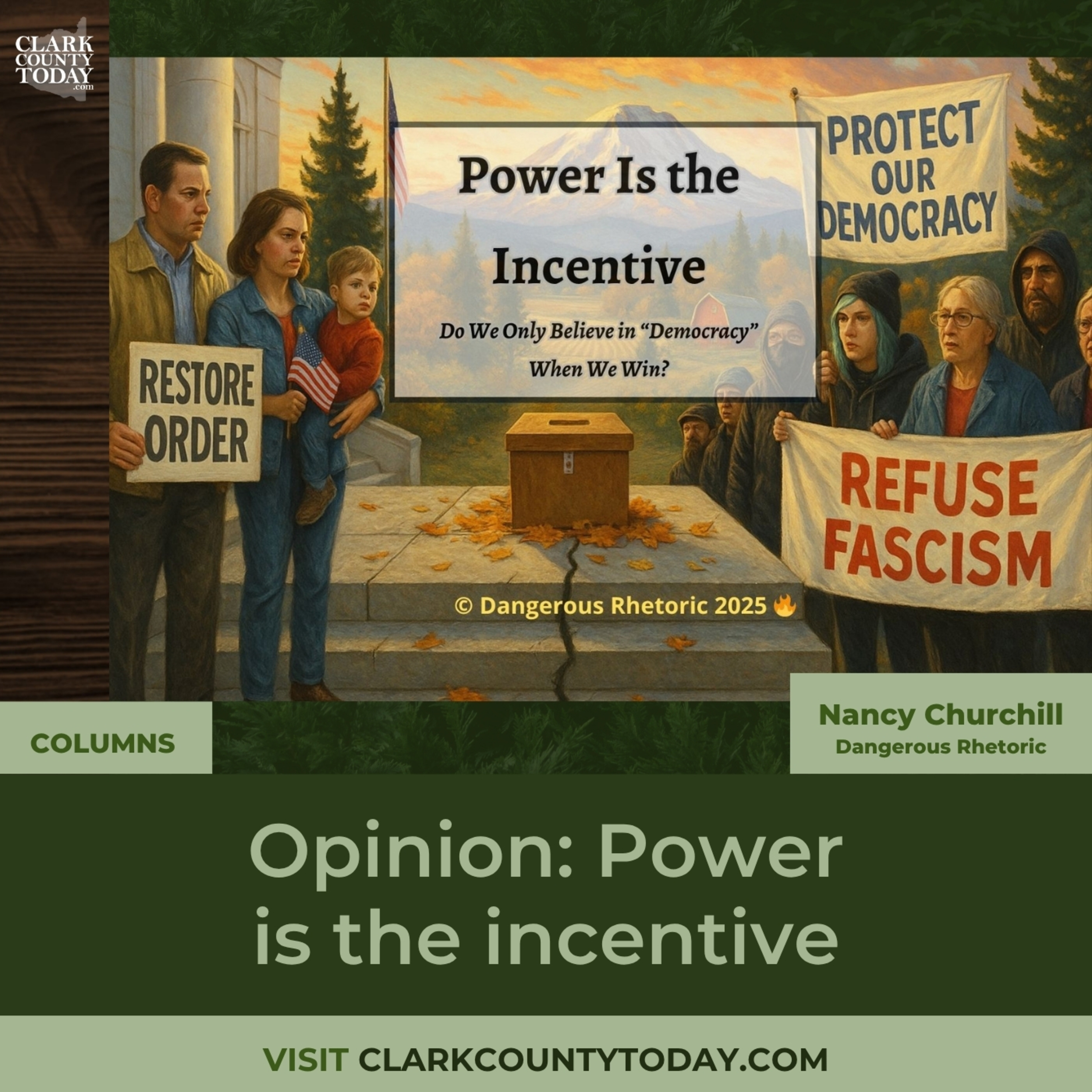 Opinion: Power is the incentive