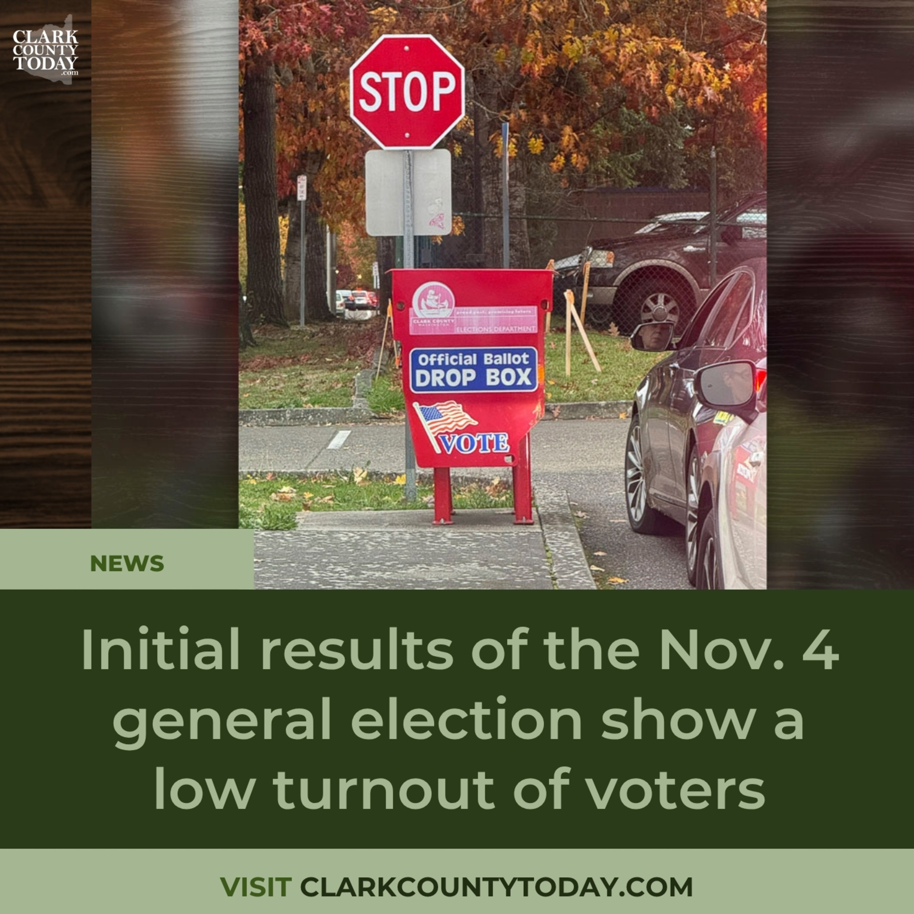 Initial results of the Nov. 4 general election show a low turnout of voters