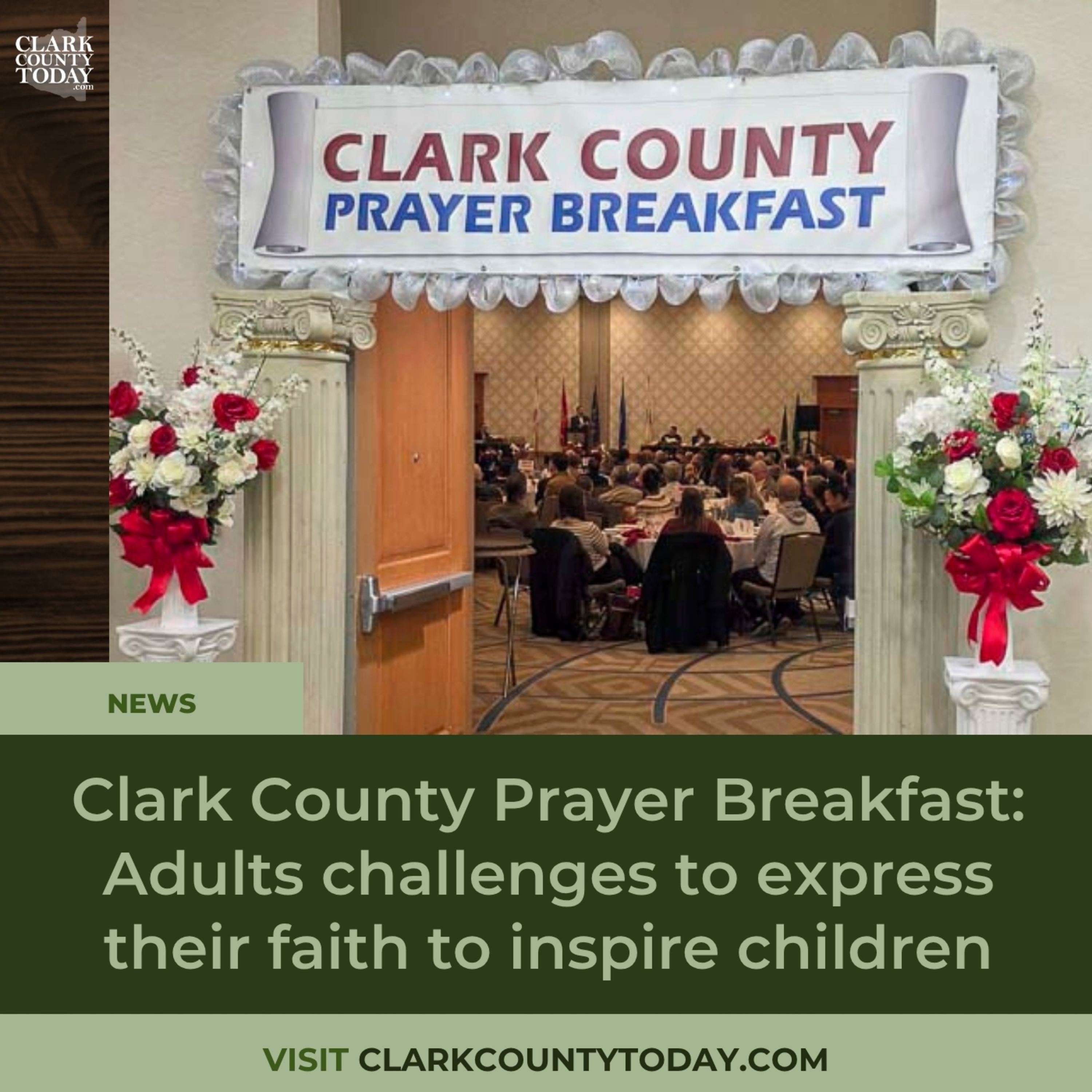 Clark County Prayer Breakfast: Adults challenges to express their faith to inspire children