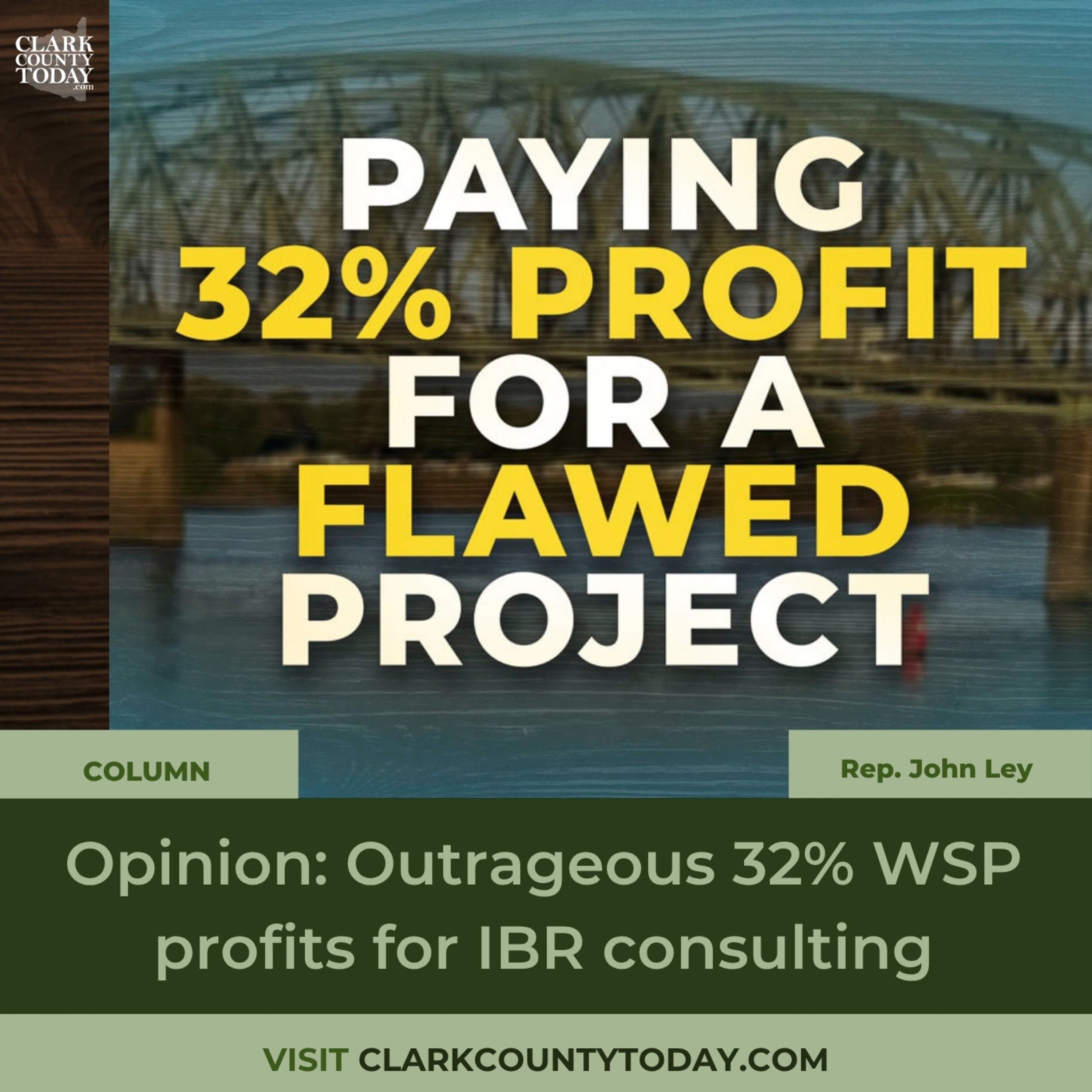 Opinion: Outrageous 32% WSP profits for IBR consulting