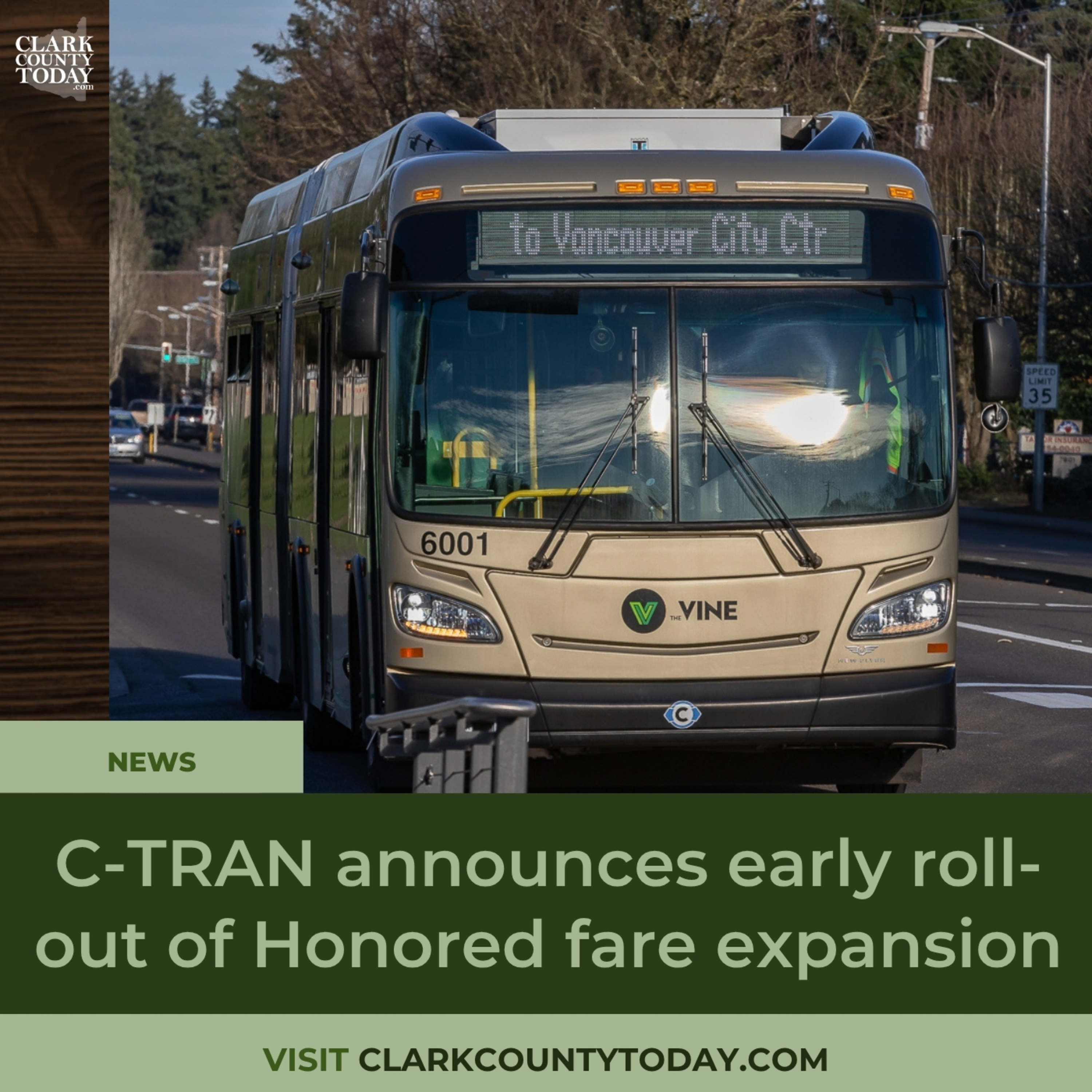 C-TRAN announces early roll-out of Honored fare expansion