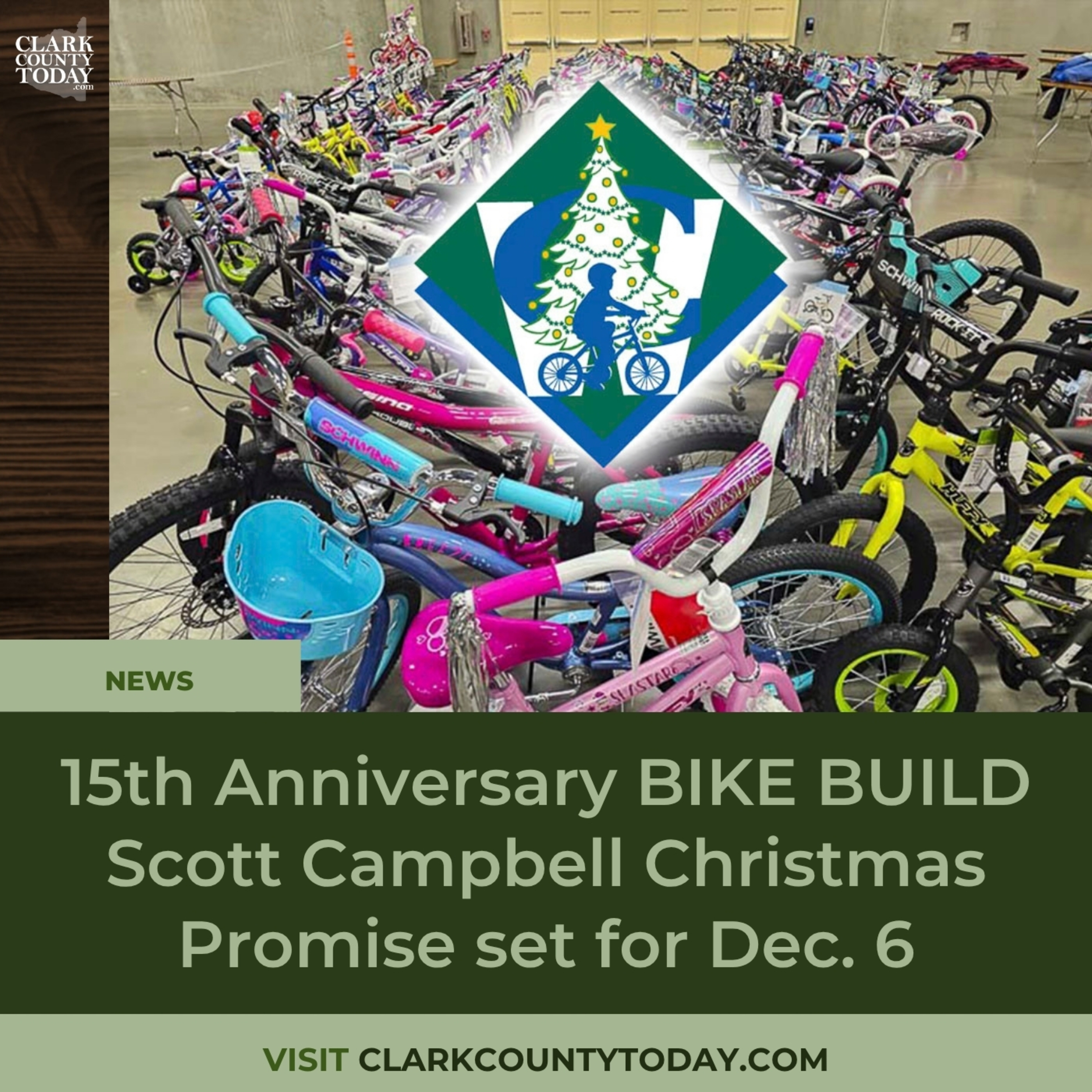 15th Anniversary BIKE BUILD Scott Campbell Christmas Promise set for Dec. 6