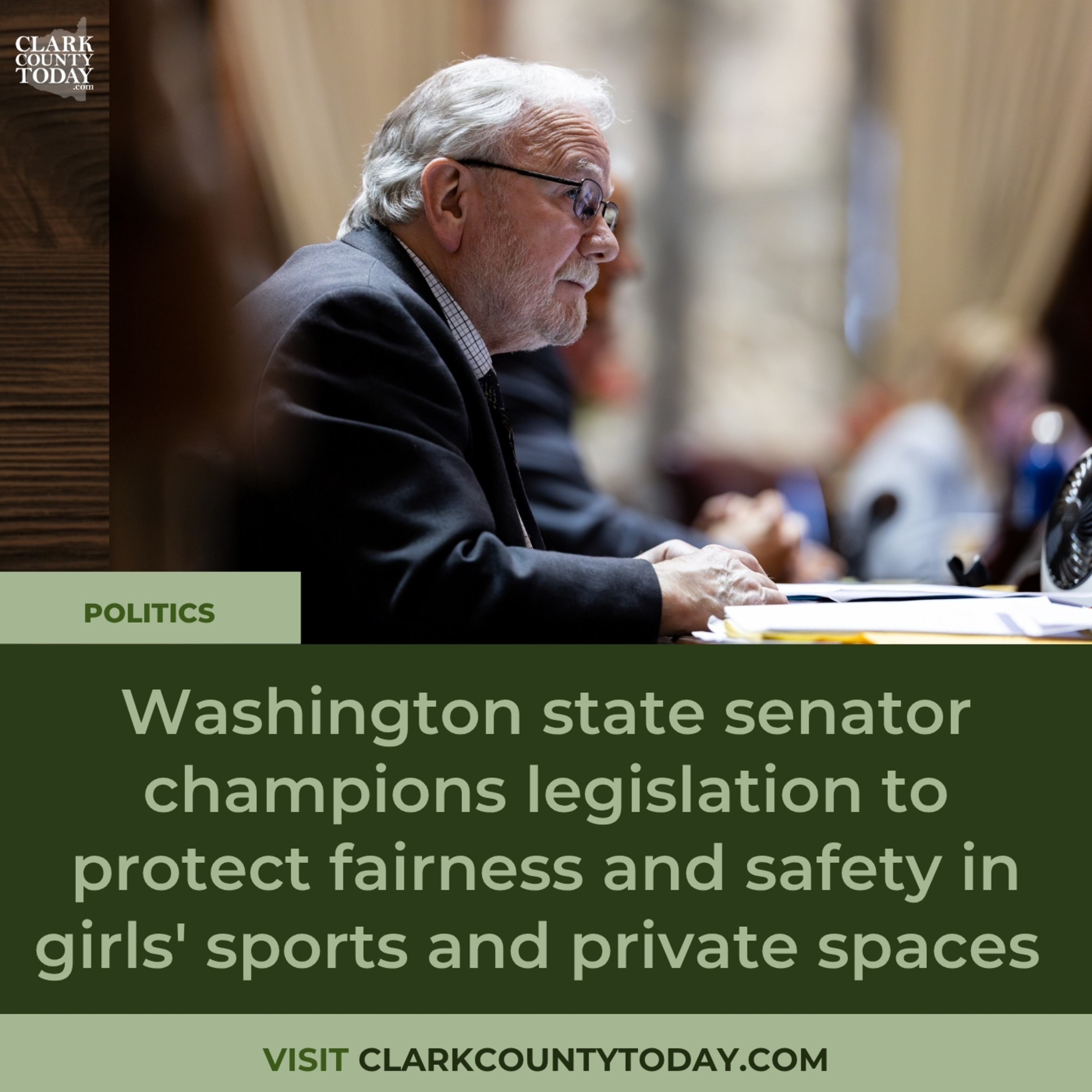 Washington state senator champions legislation to protect fairness and safety in girls' sports and private spaces