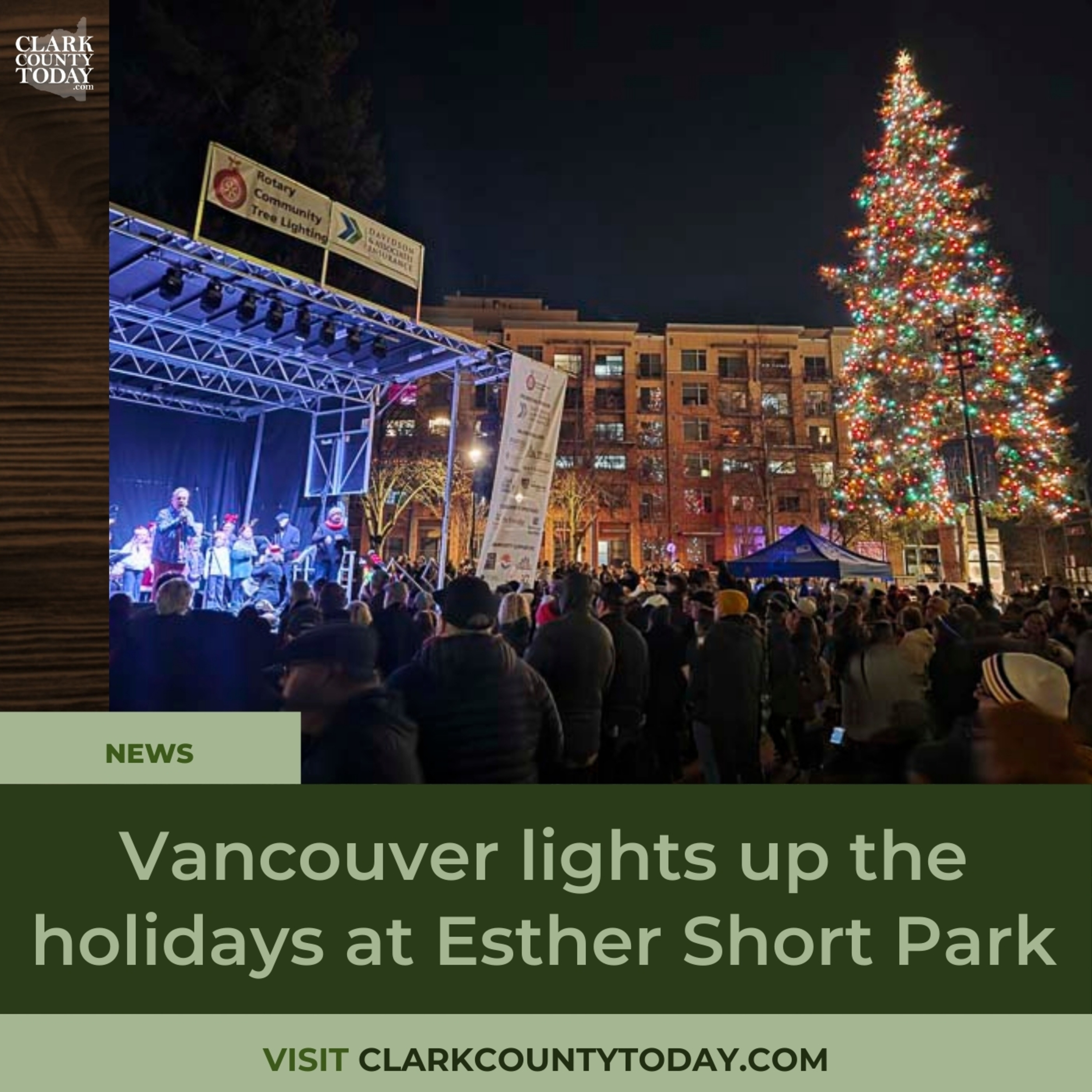 Vancouver lights up the holidays at Esther Short Park
