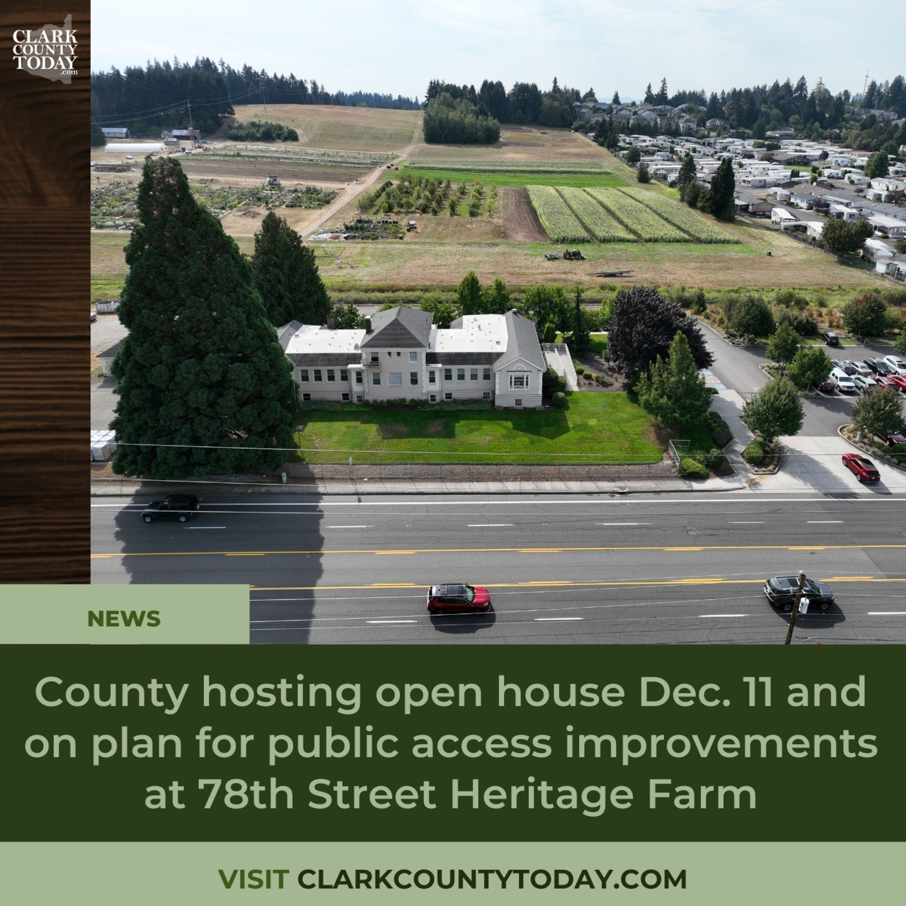 County hosting open house Dec. 11 and on plan for public access improvements at 78th Street Heritage Farm