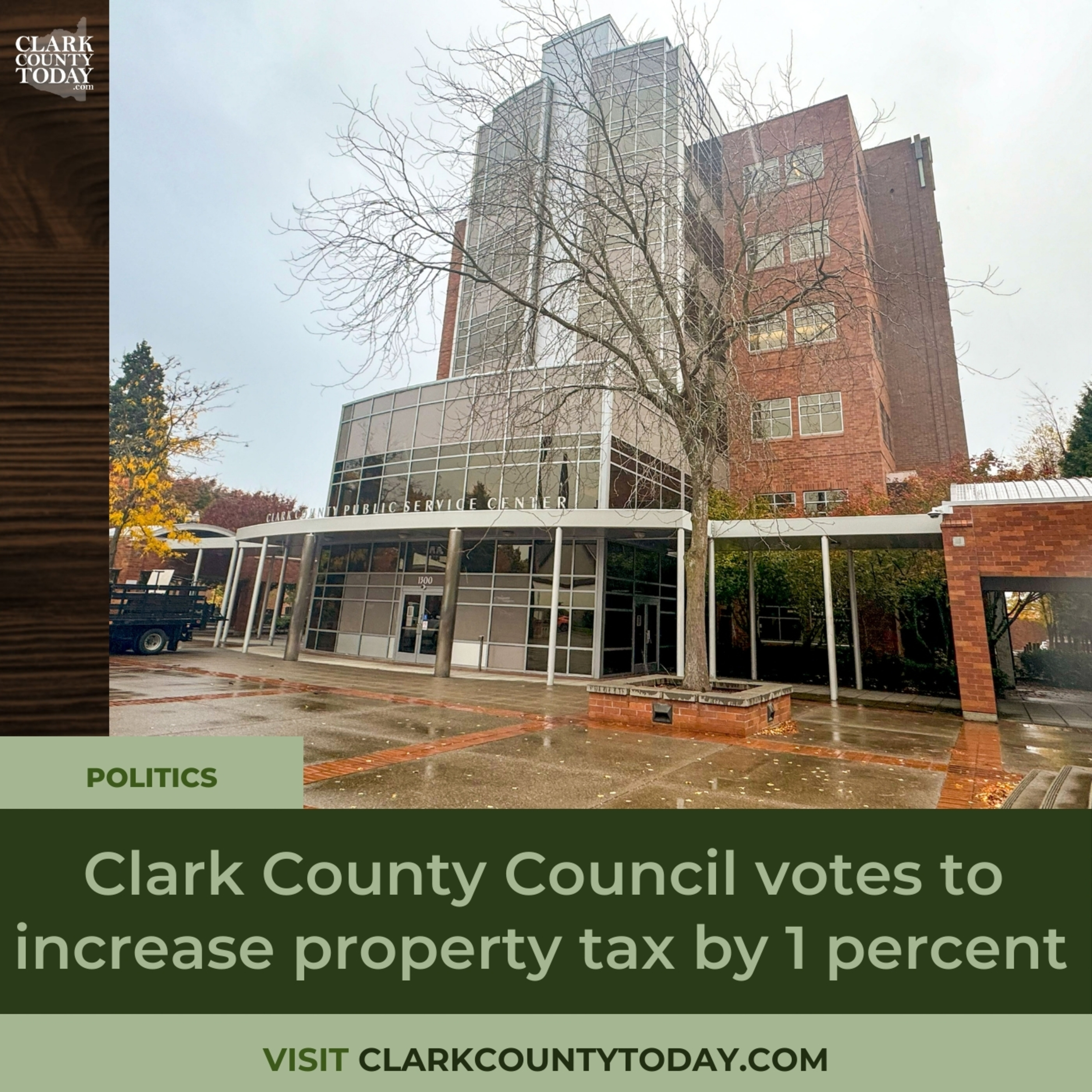 Clark County Council votes to increase property tax by 1 percent