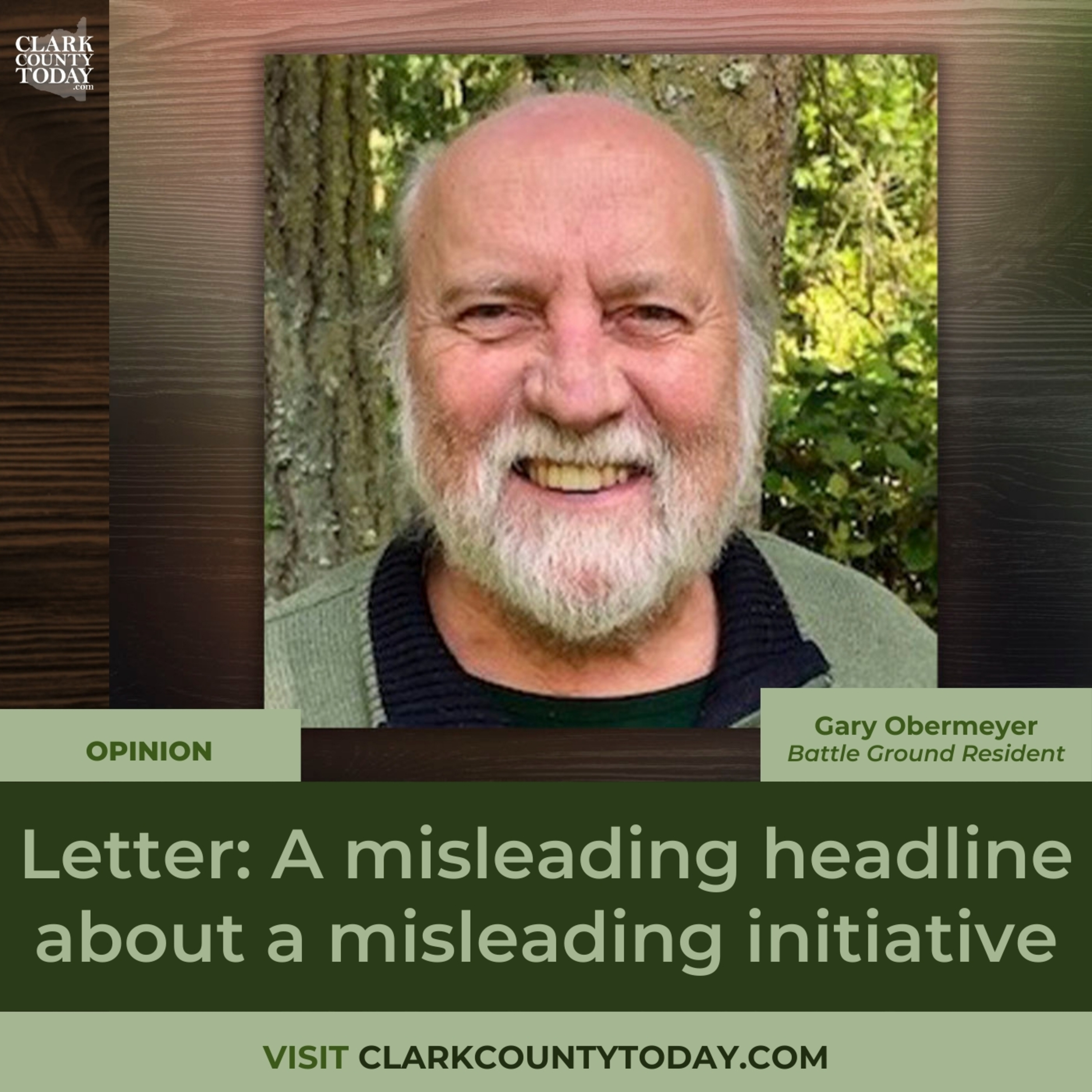 Letter: A misleading headline about a misleading initiative