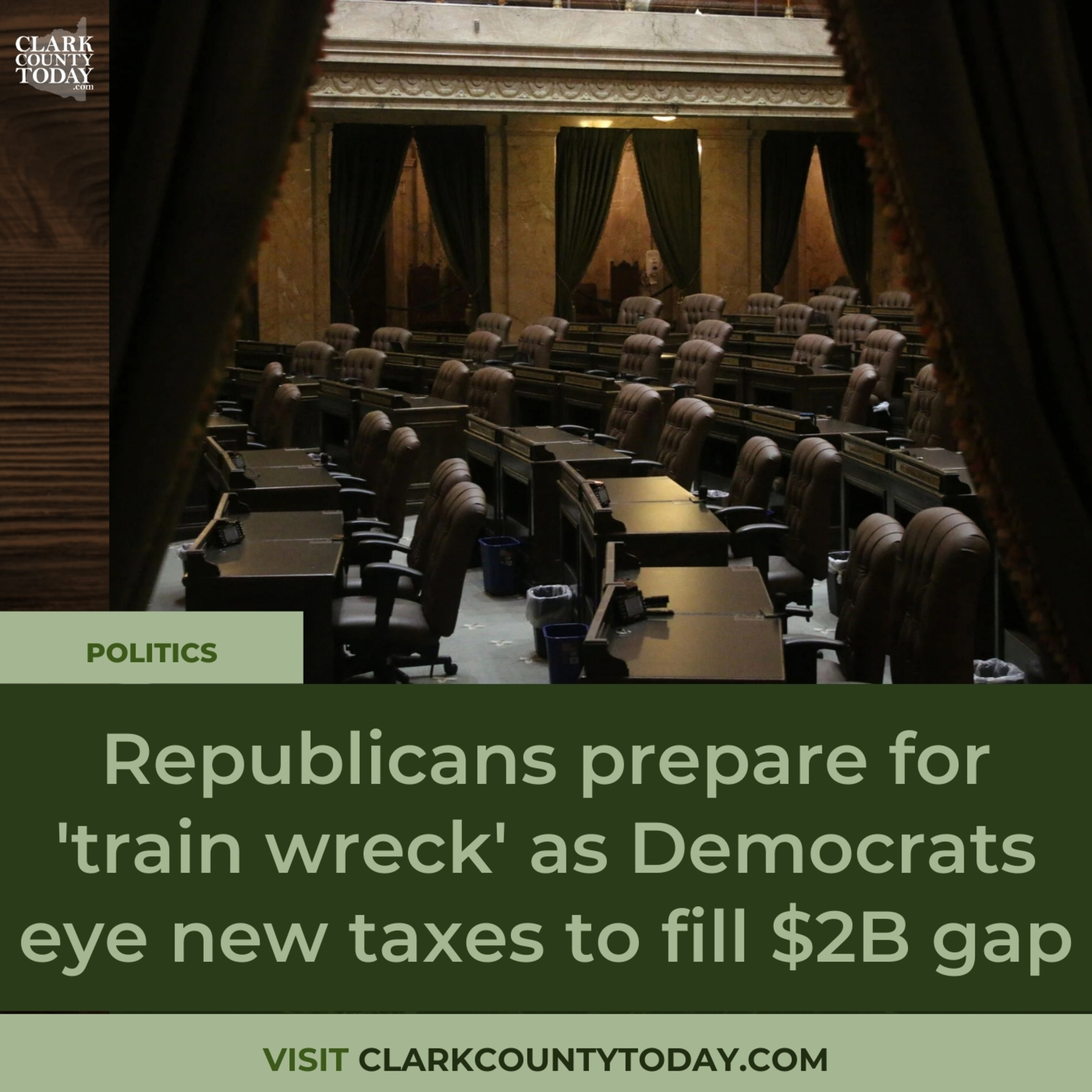 Republicans prepare for 'train wreck' as Democrats eye new taxes to fill $2B gap