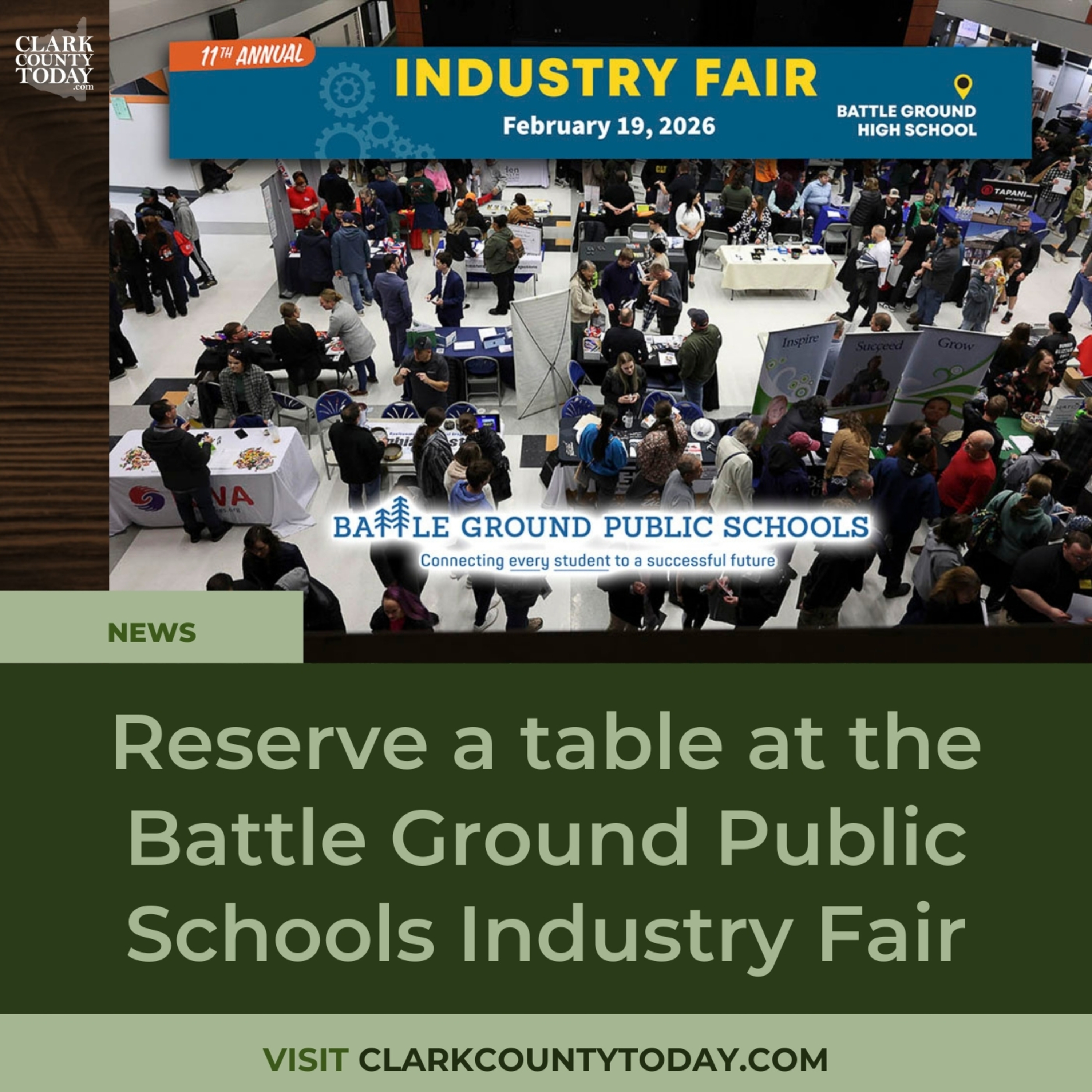 Reserve a table at the Battle Ground Public Schools Industry Fair