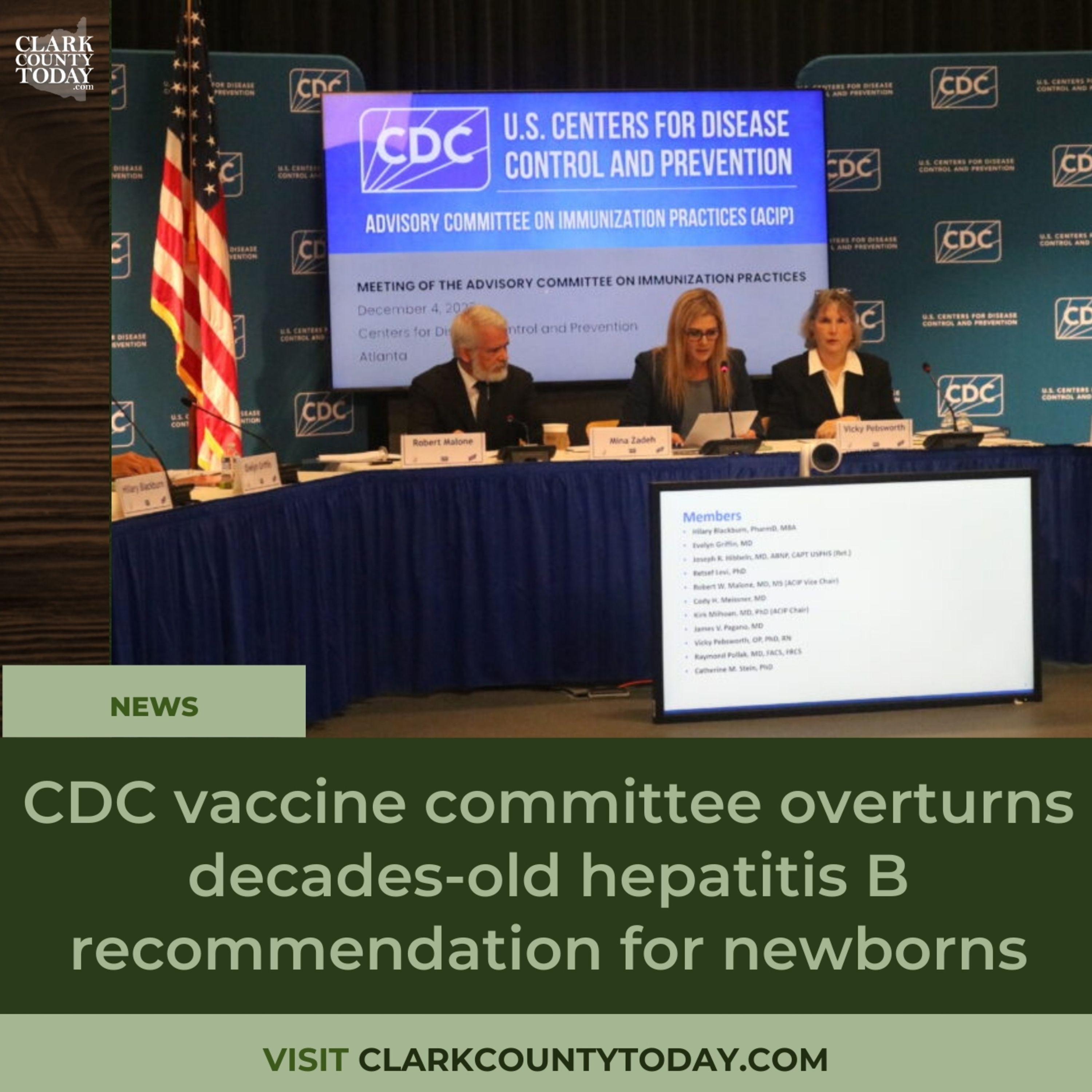 CDC vaccine committee overturns decades-old hepatitis B recommendation for newborns