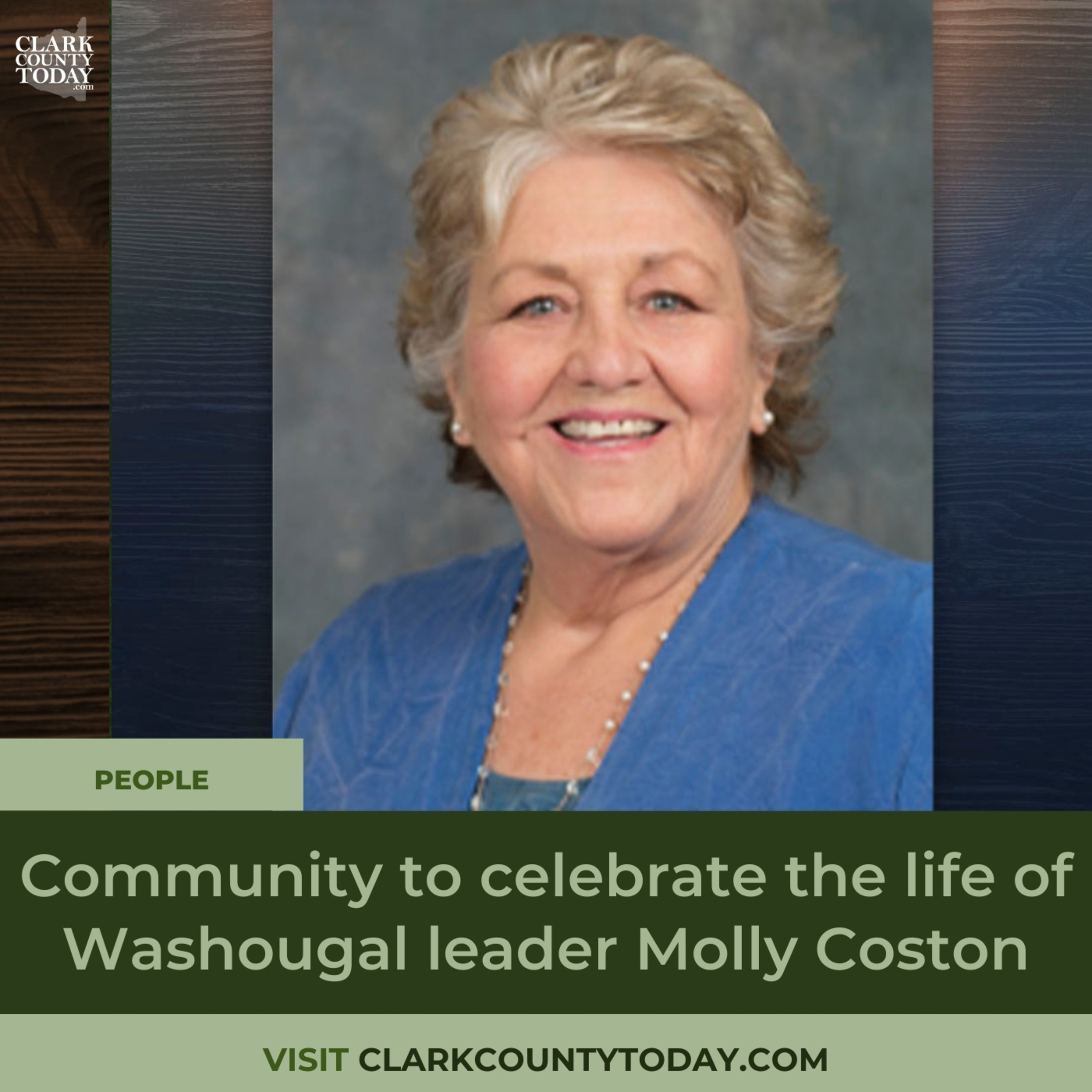 Community to celebrate the life of Washougal leader Molly Coston