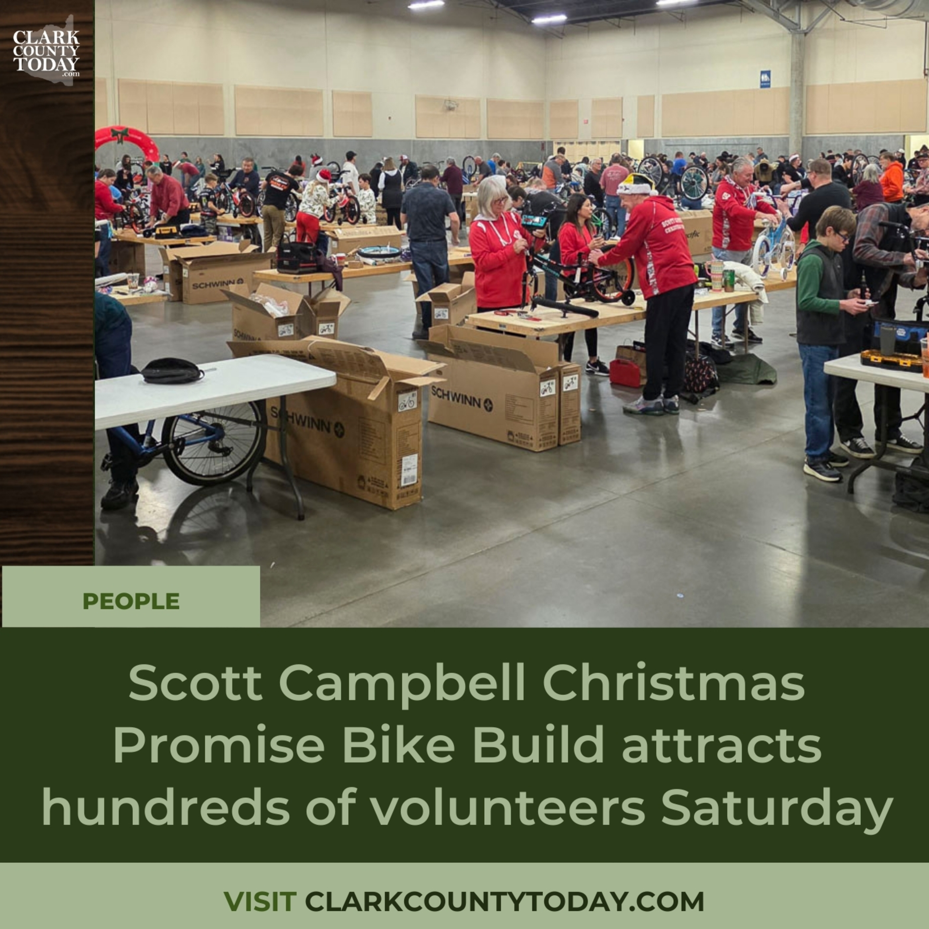 Scott Campbell Christmas Promise Bike Build attracts hundreds of volunteers Saturday