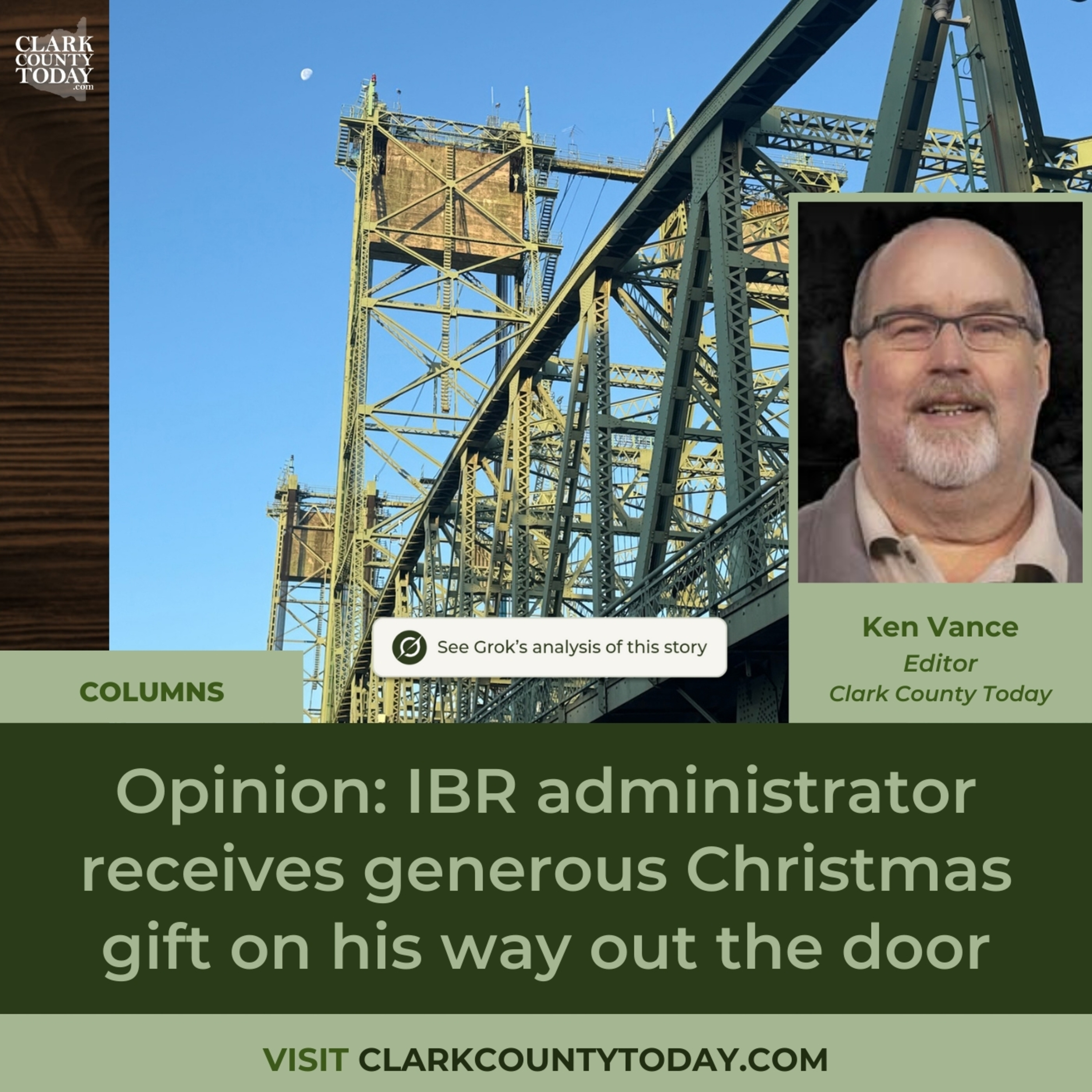 Opinion: IBR administrator receives generous Christmas gift on his way out the door